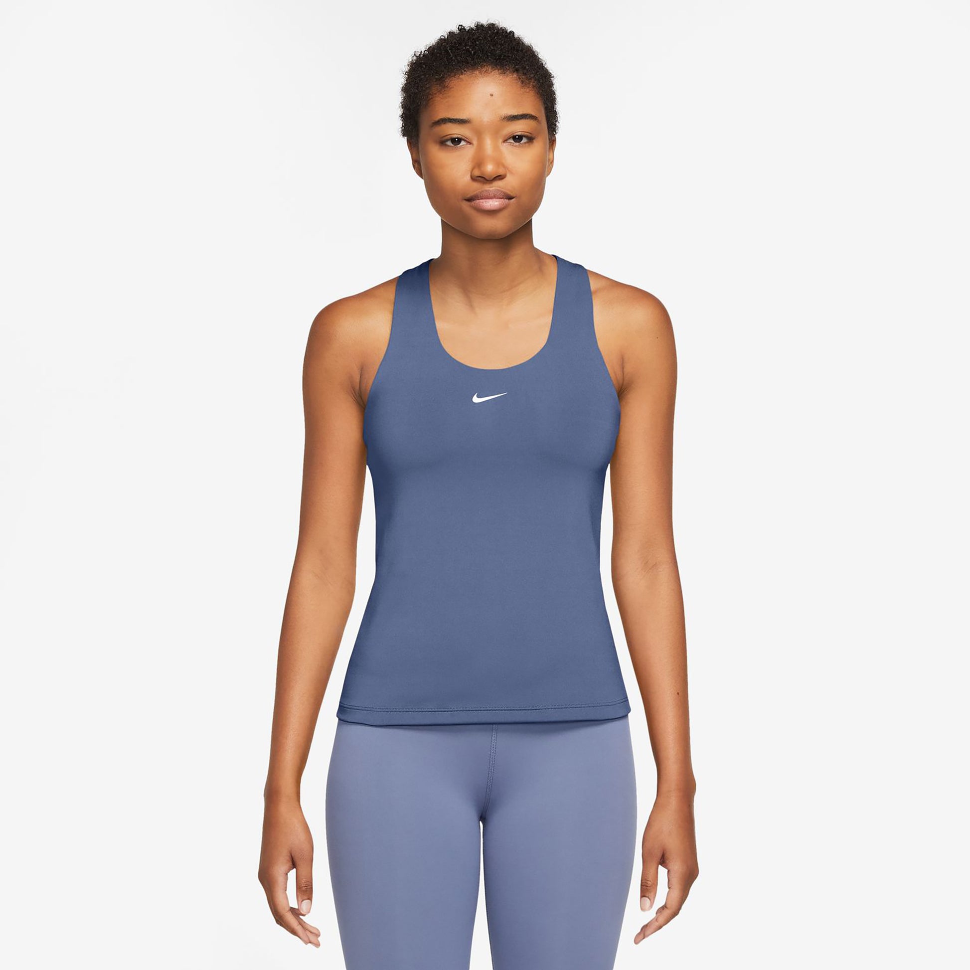 Nike Dri-Fit Swoosh Sportovní tílko Dámy - modrá, bílá