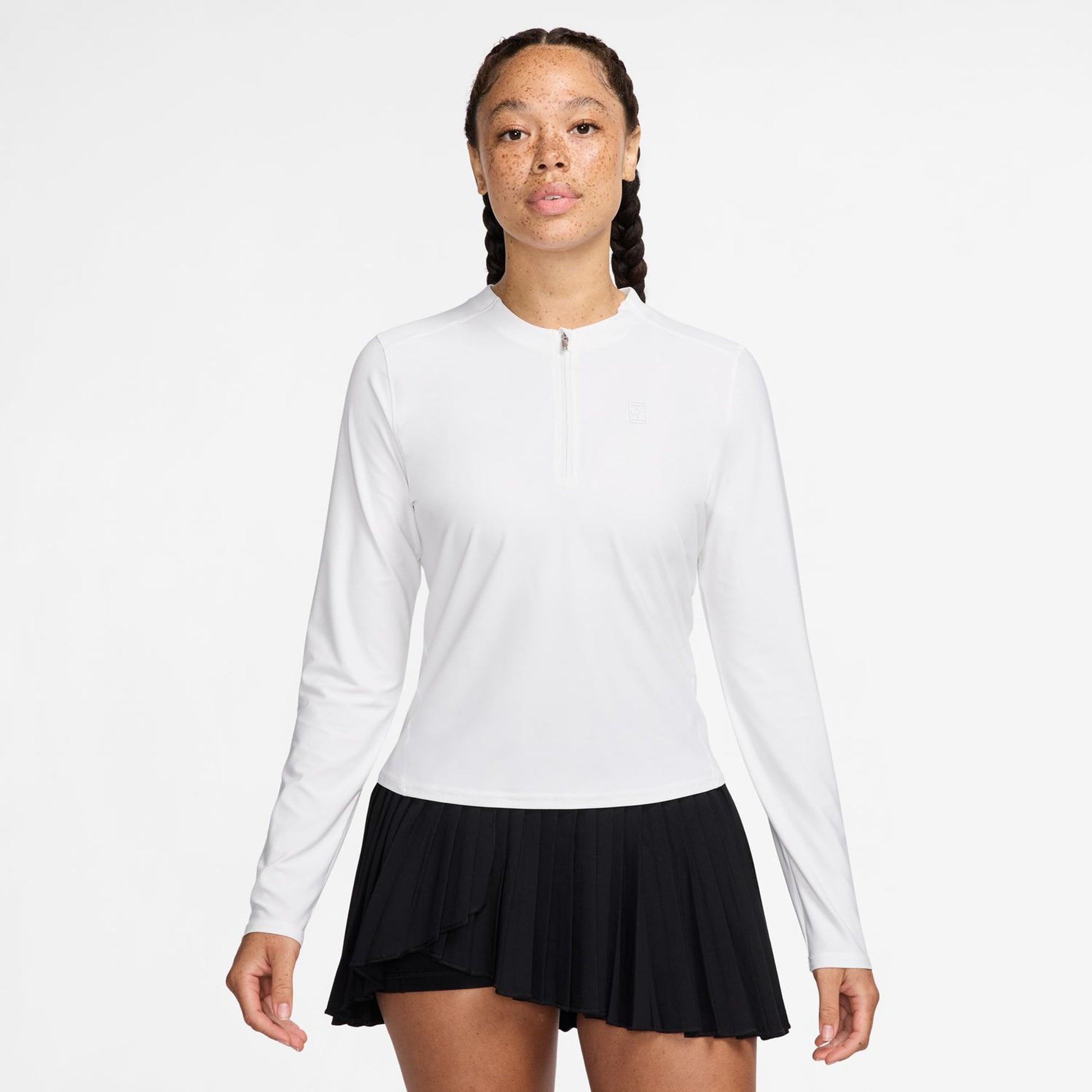 Nike Court Dri-Fit Advantage S Dlouhým Rukávem Dámy-Bílá,Bílá