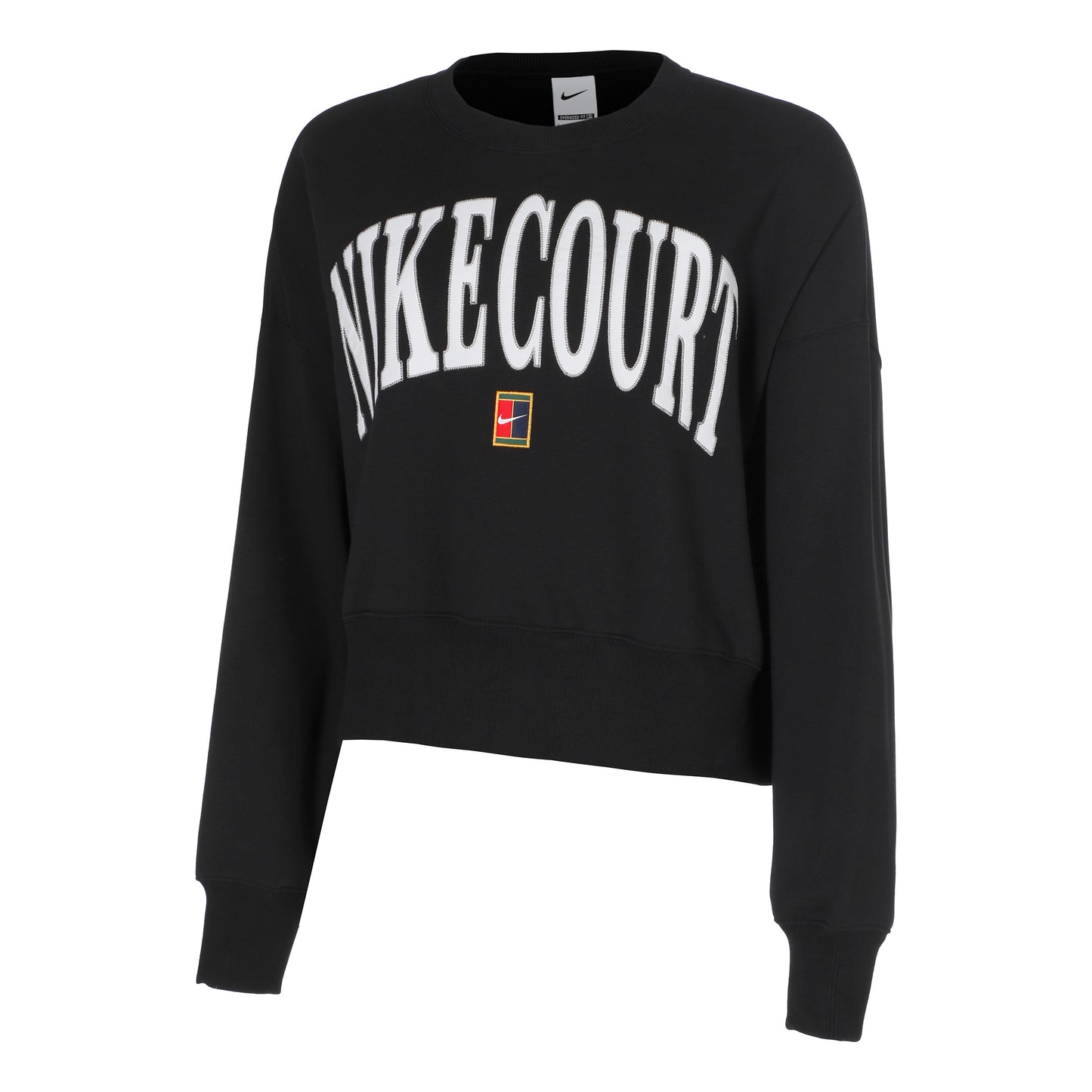 Nike Court Phoenix Fleece Crew Heritage Mikina Dámy-Černá,Černá