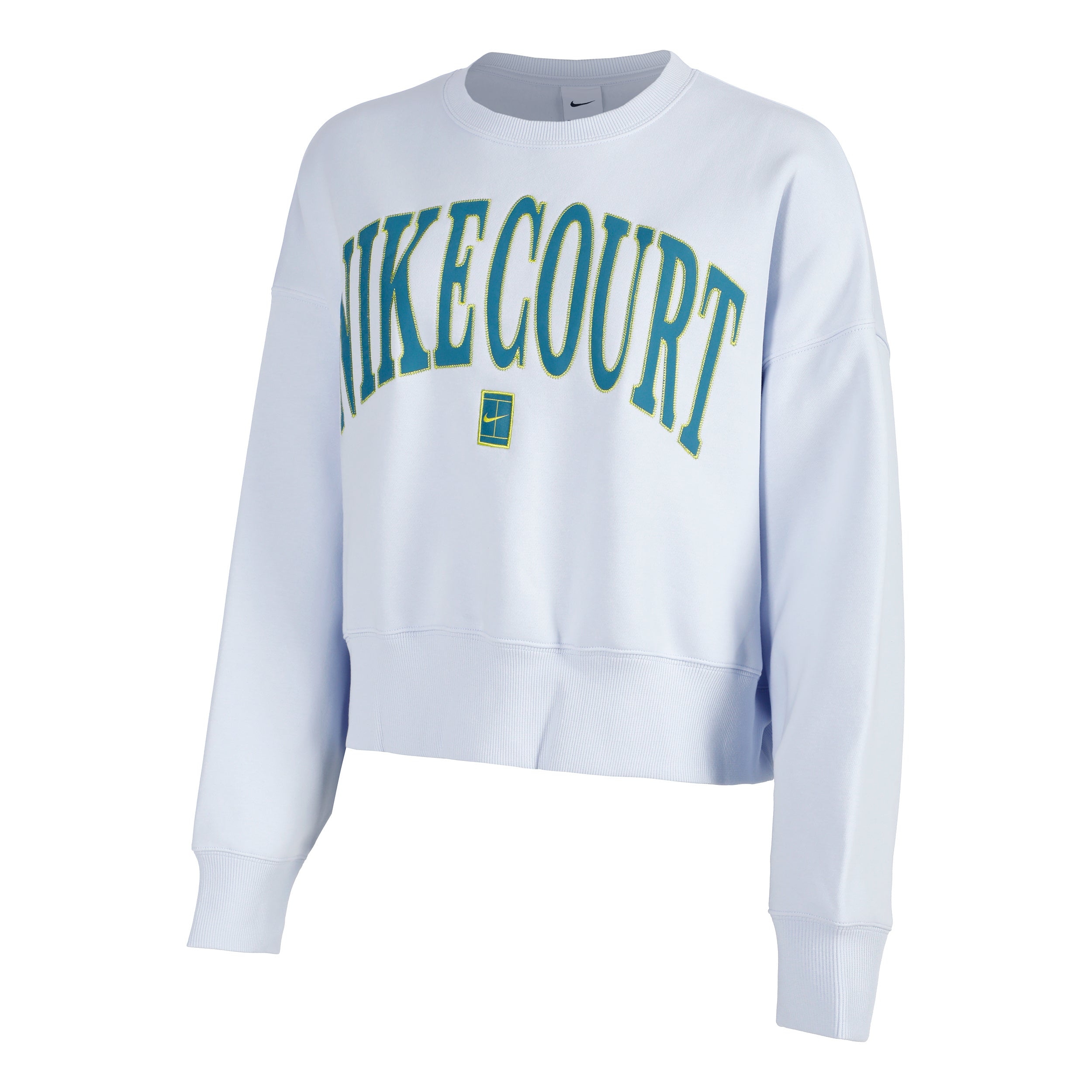 Nike Court Heritage Phoenix Fleece Oversized Crew High Rise Mikina Dámy - světle šedá,