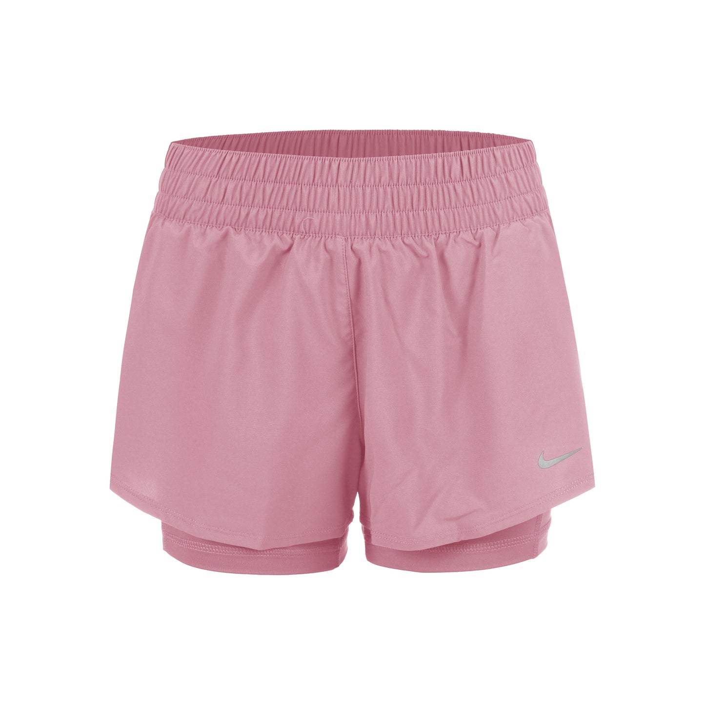 Nike Dri-Fit One Mid Rise 2in1 3in Šortky Dámy - stará růžová, stříbrná