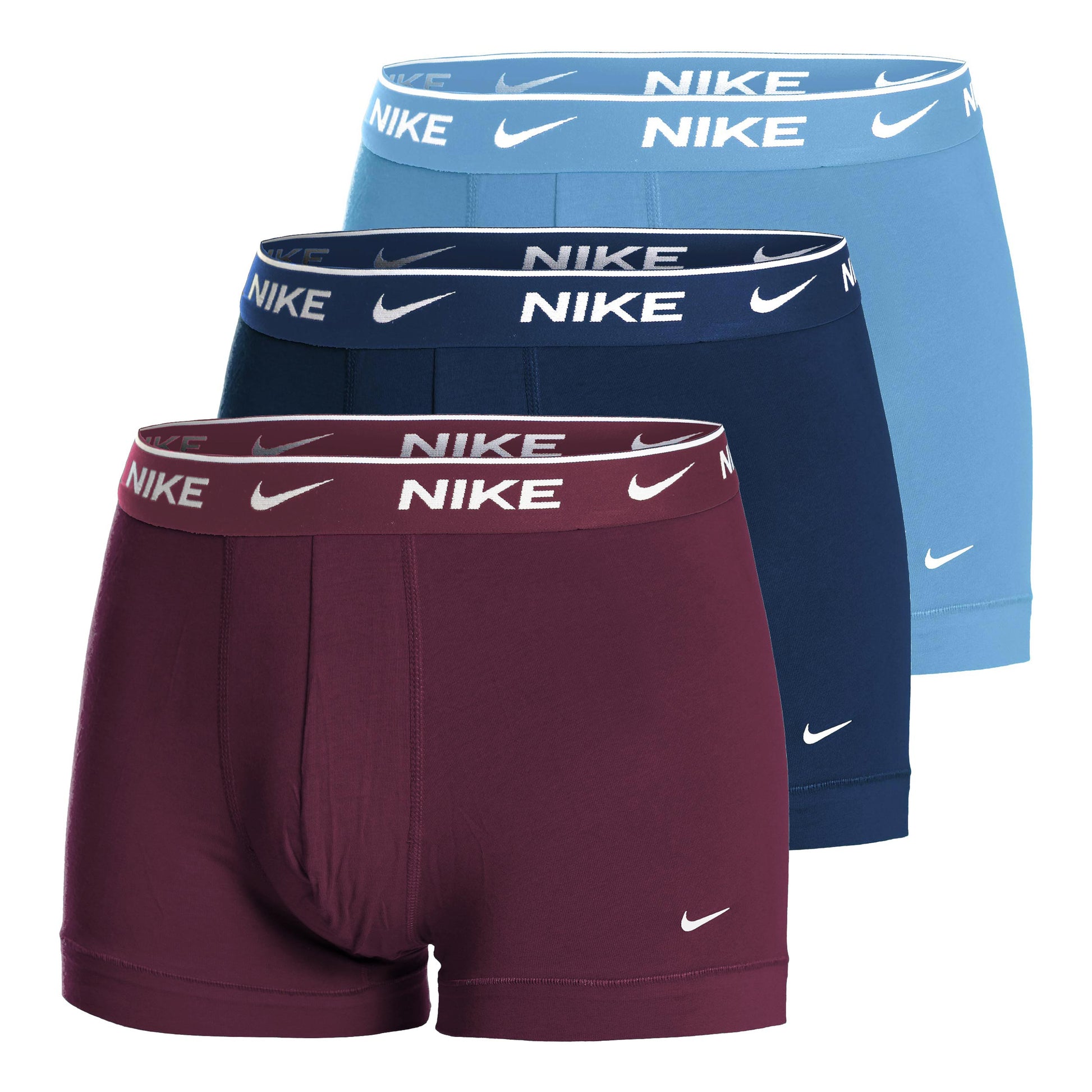 Nike Everyday Stretch Trunk Trenýrky 3ks v baleni Muži - světle modrá, tmavě červená