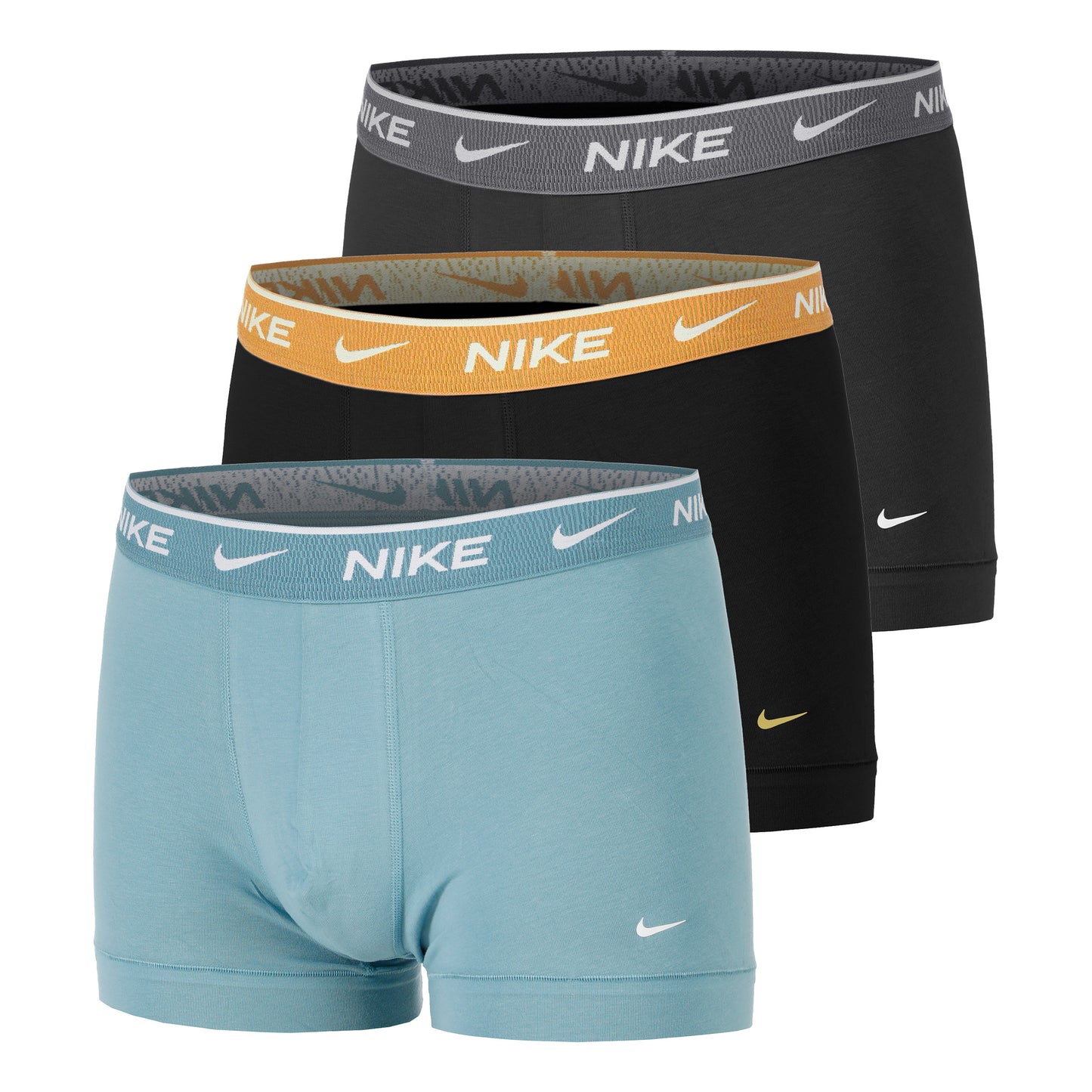 Nike Everyday Cotton Stretch Trenýrky 3ks V Baleni Muži-Světle Modrá,Tmavě Šedá