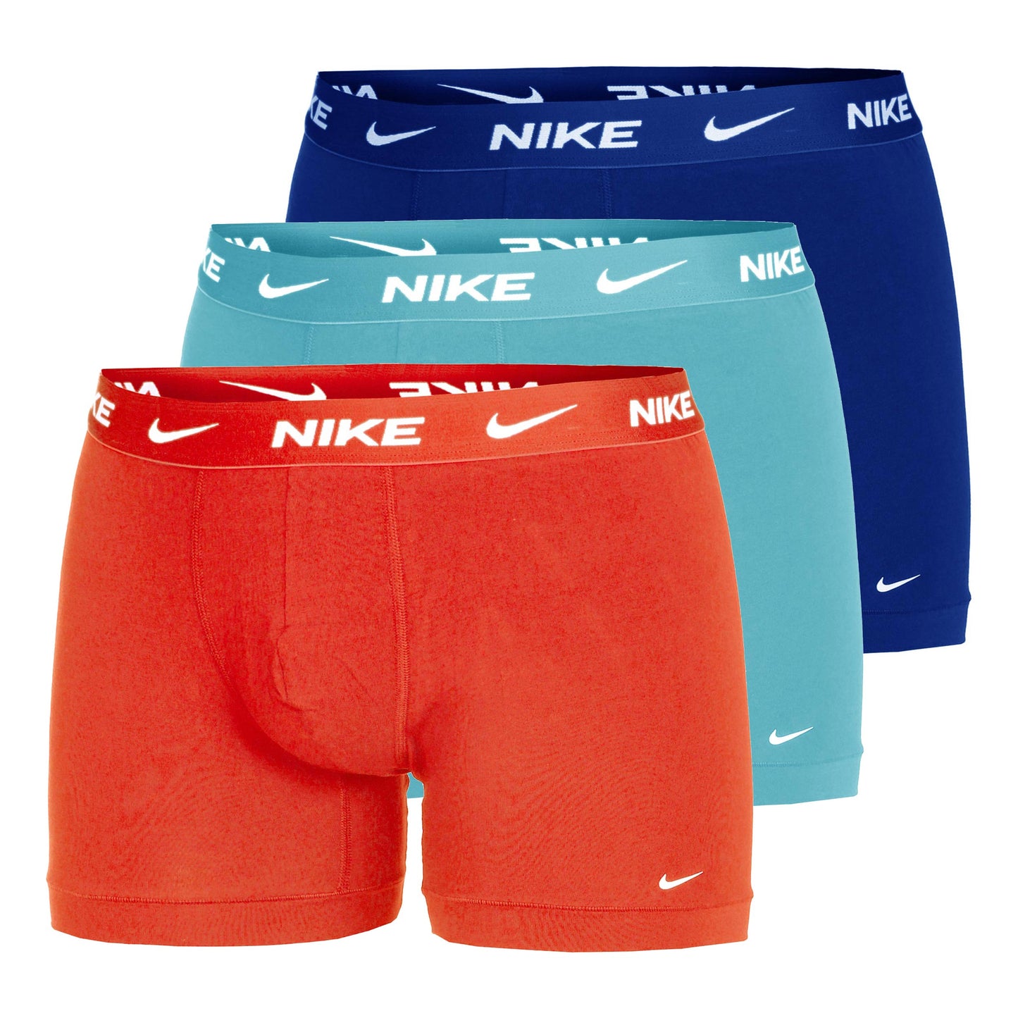 Nike Dri-Fit Essential Micro Trunk Trenýrky 3ks v baleni Muži - červená, tyrkysová