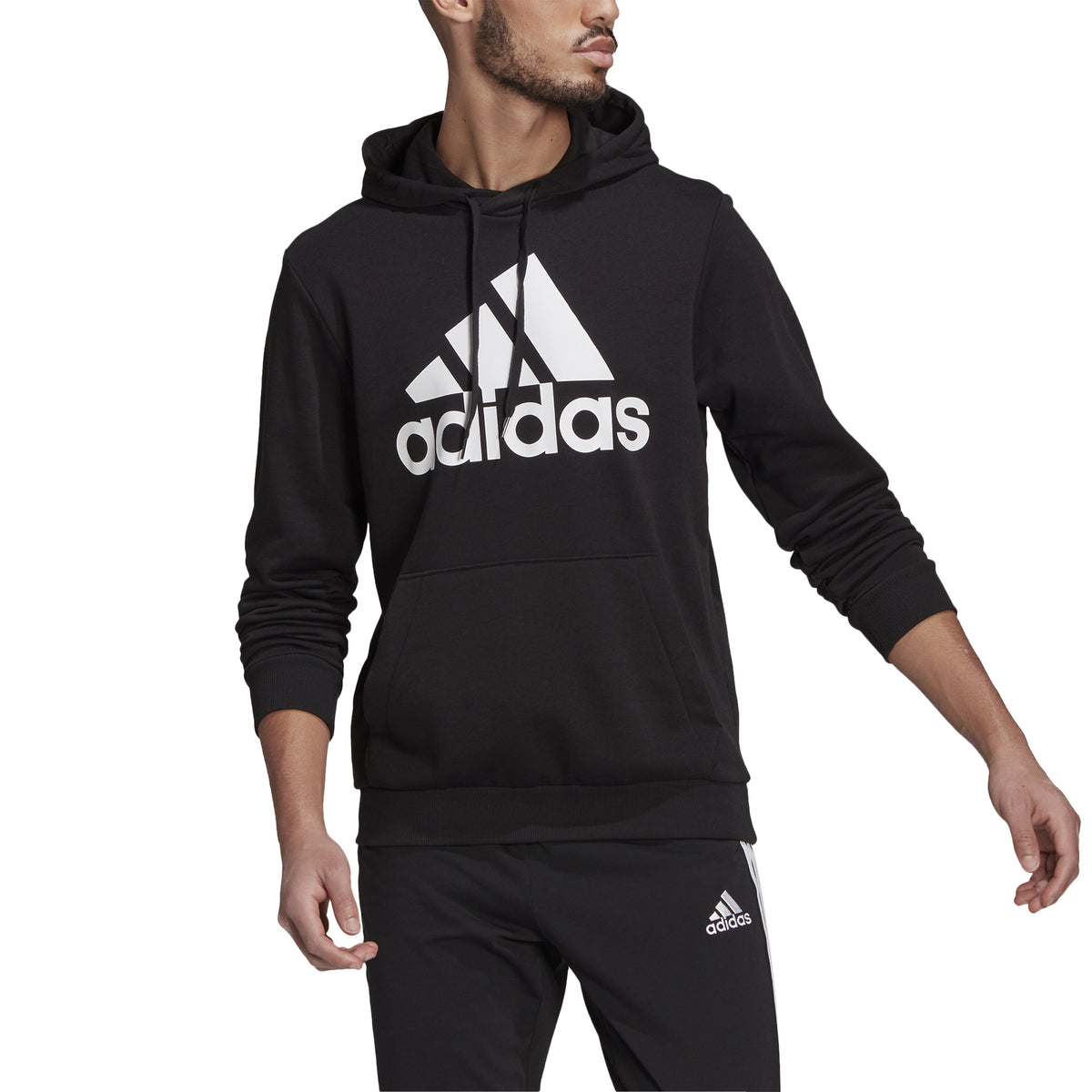 adidas Big Logo French Terry Hoody Muži-černá, bílá