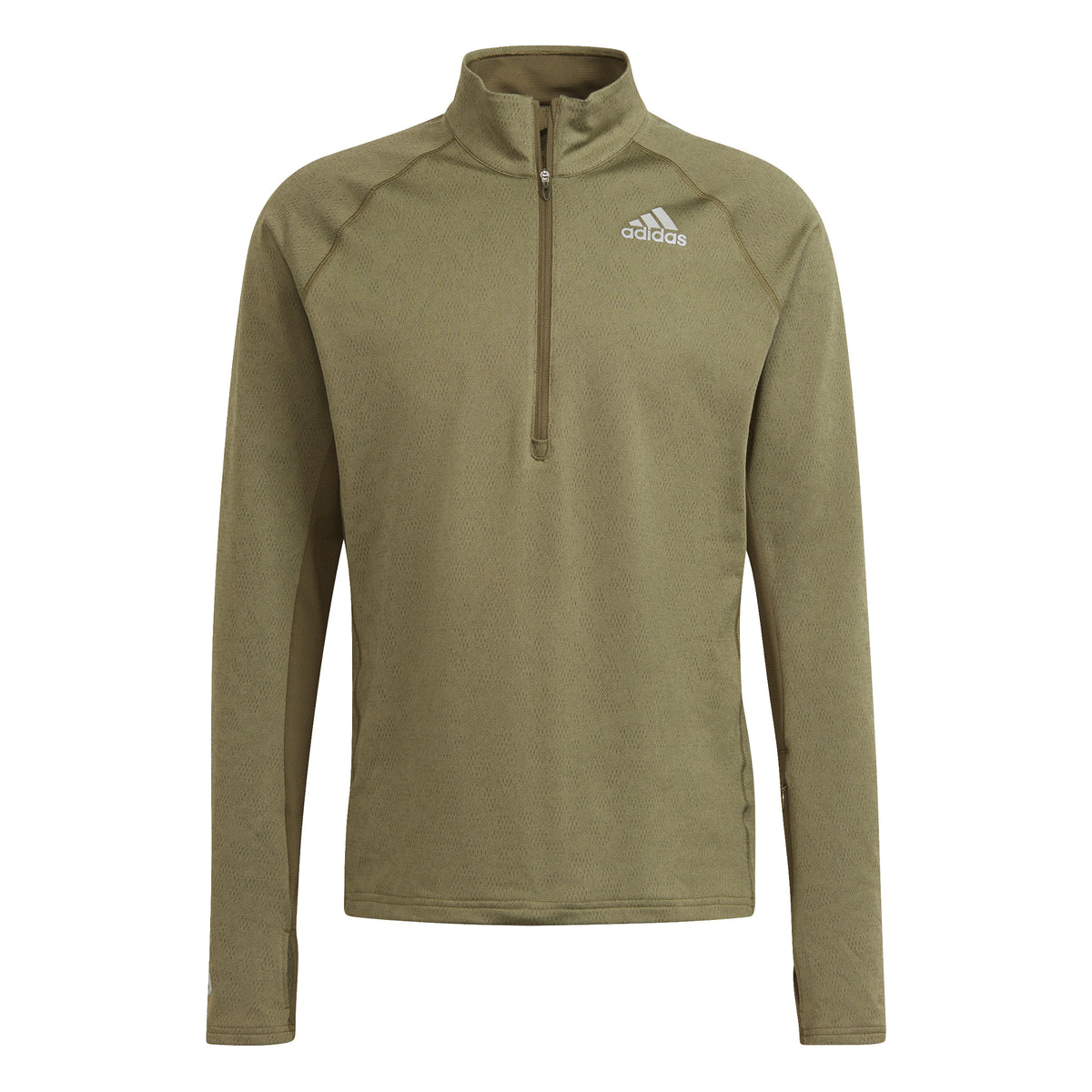 adidas Half-Zip S dlouhým rukávem Muži - olivová,