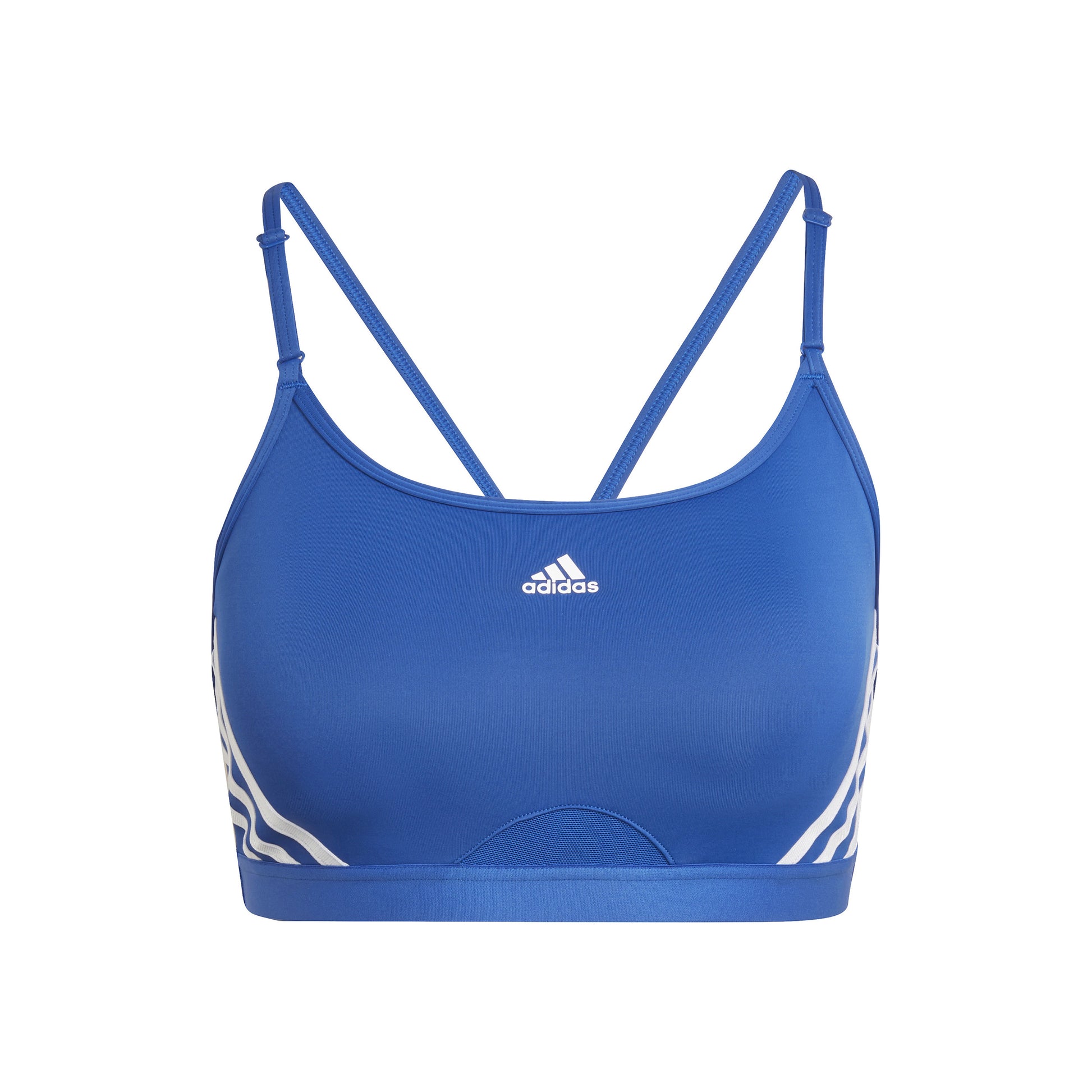 adidas Aeroreact Low-Support 3Stripes Sportovní podprsenka Dámy - modrá