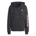 Linear French terry Full Zip Mikina s kapucí Dámy - černá, růžová