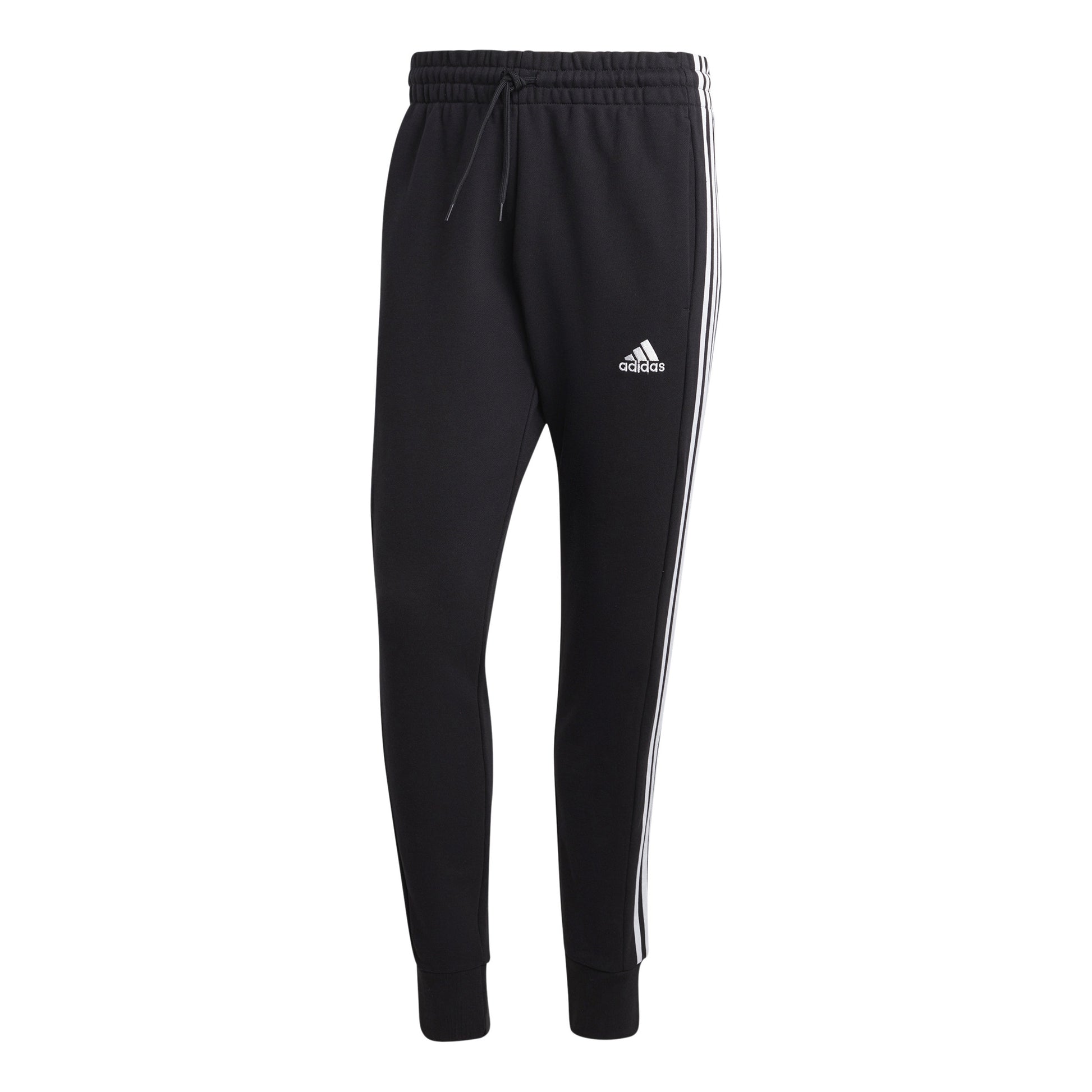 adidas French Terry Tapered Cuff 3-Stripes Tréninkové kalhoty Muži - černá, bílá