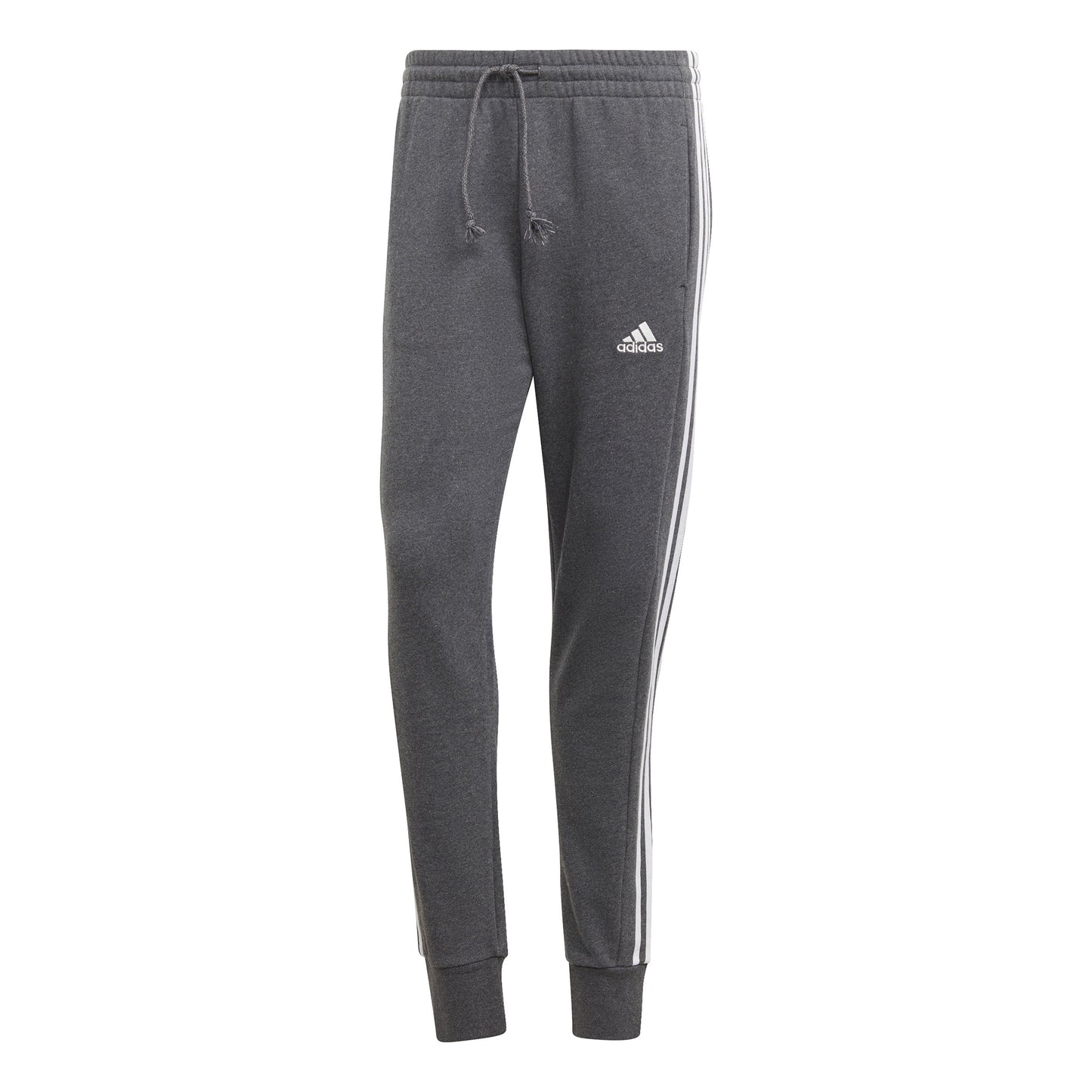 adidas French Terry Tapered Cuff 3-Stripes Tréninkové kalhoty Muži - šedá, bílá
