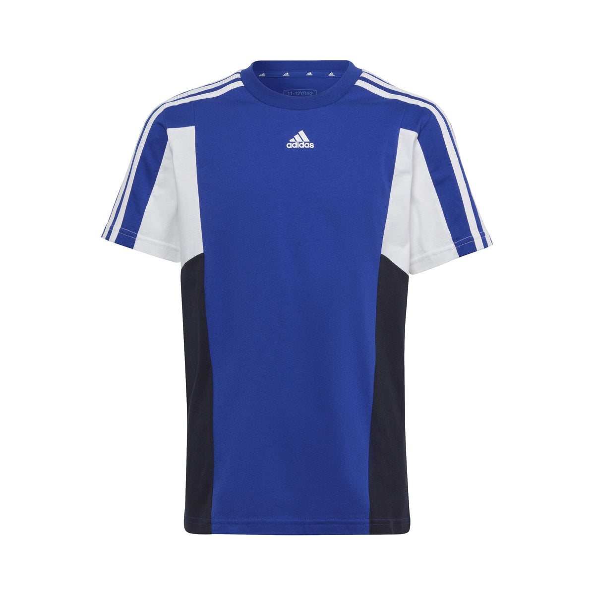 adidas Colorblock 3-Stripes Regular Fit Tričko Chlapci - modrá, bílá