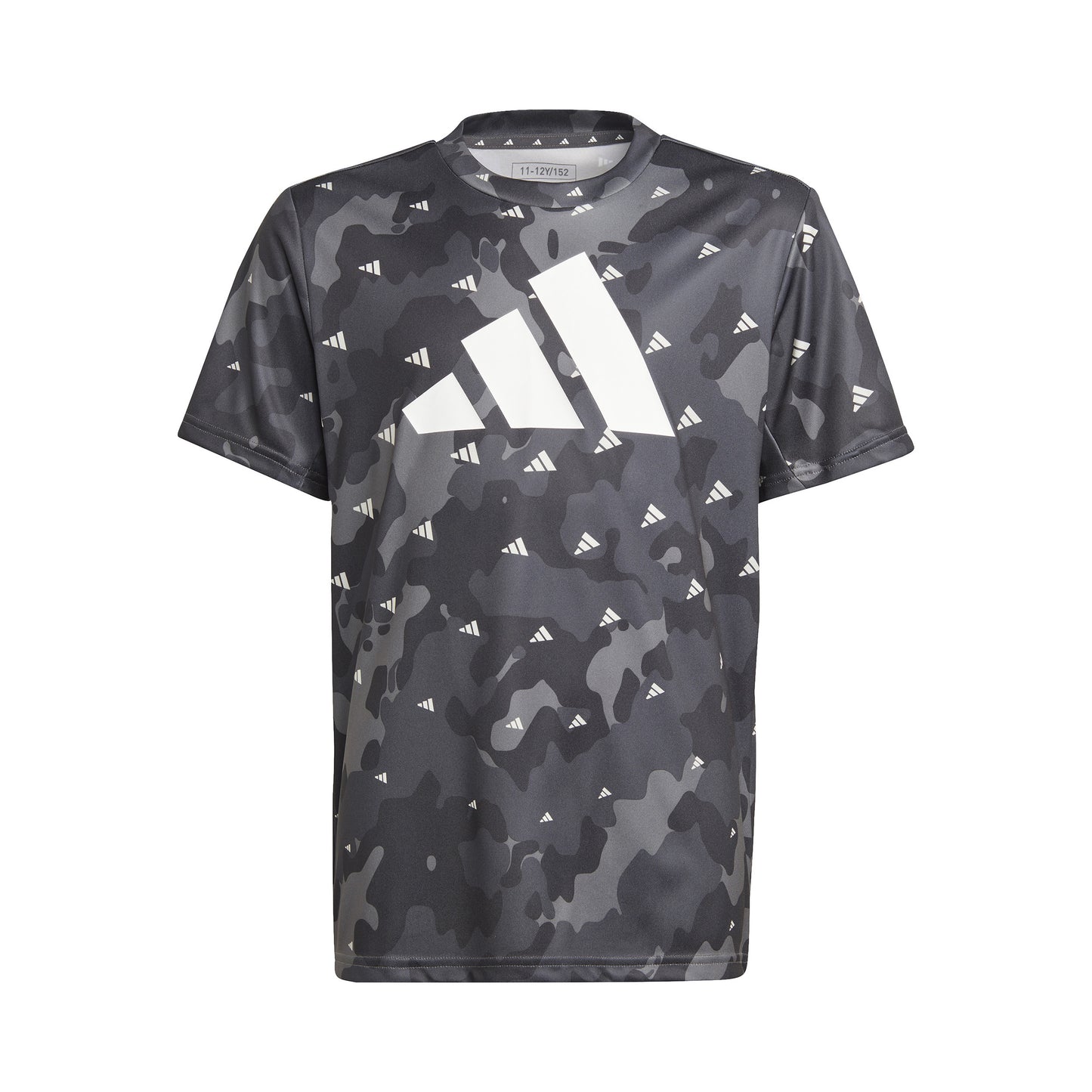 adidas Seasonal Aeroready All Over Print Tričko Chlapci - tmavě šedá, bílá