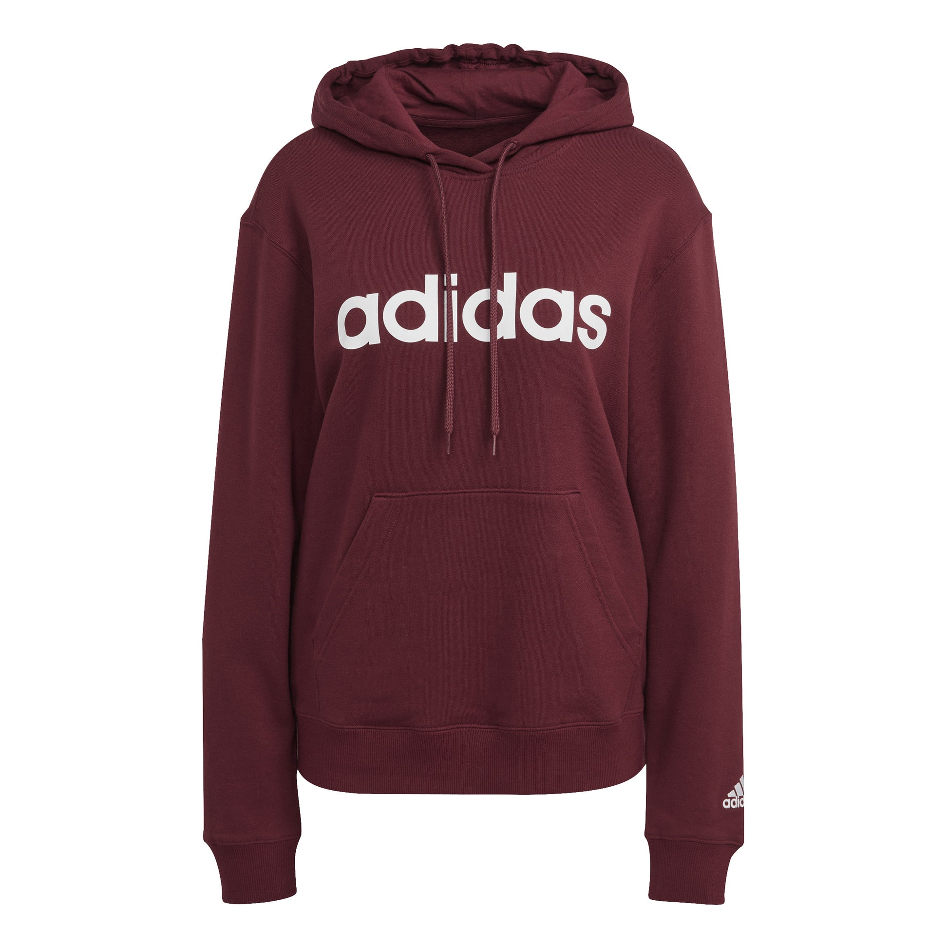 adidas Linear French Terry Hoody Dámy - červená, bílá