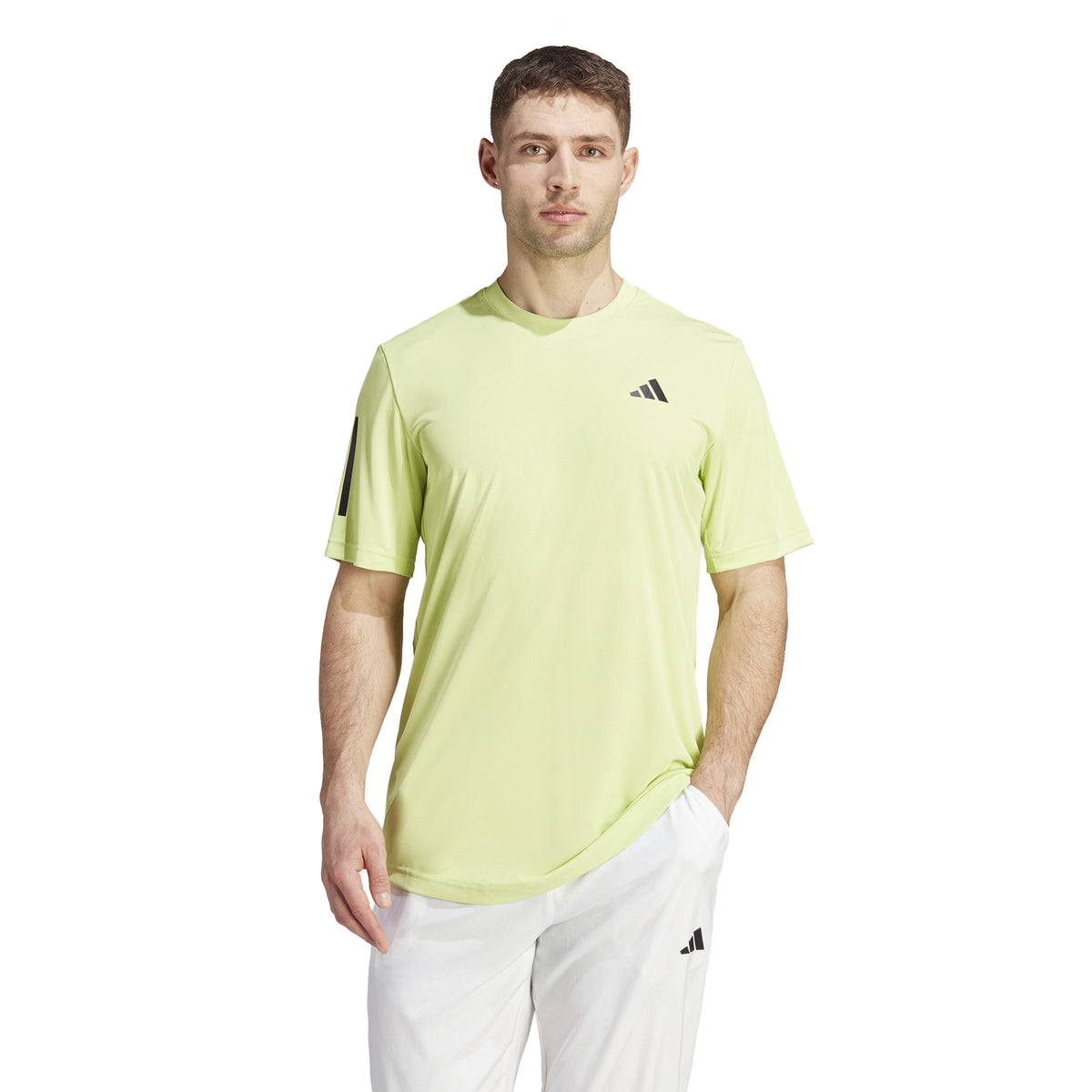 adidas Club 3 Stripes Tričko Muži - limetková,