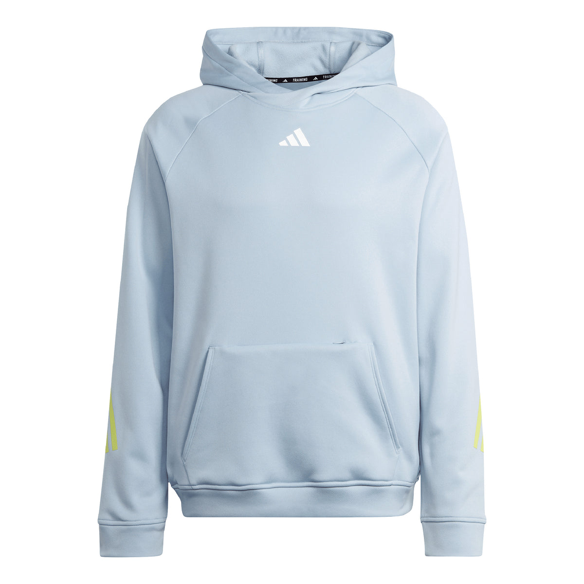 adidas Training Icons 3 Stripes Mikina s kapucí Muži - světle modrá, limetková