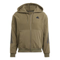 Future Icon 3 Stripes Mikina s kapucí Muži - olivová, černá
