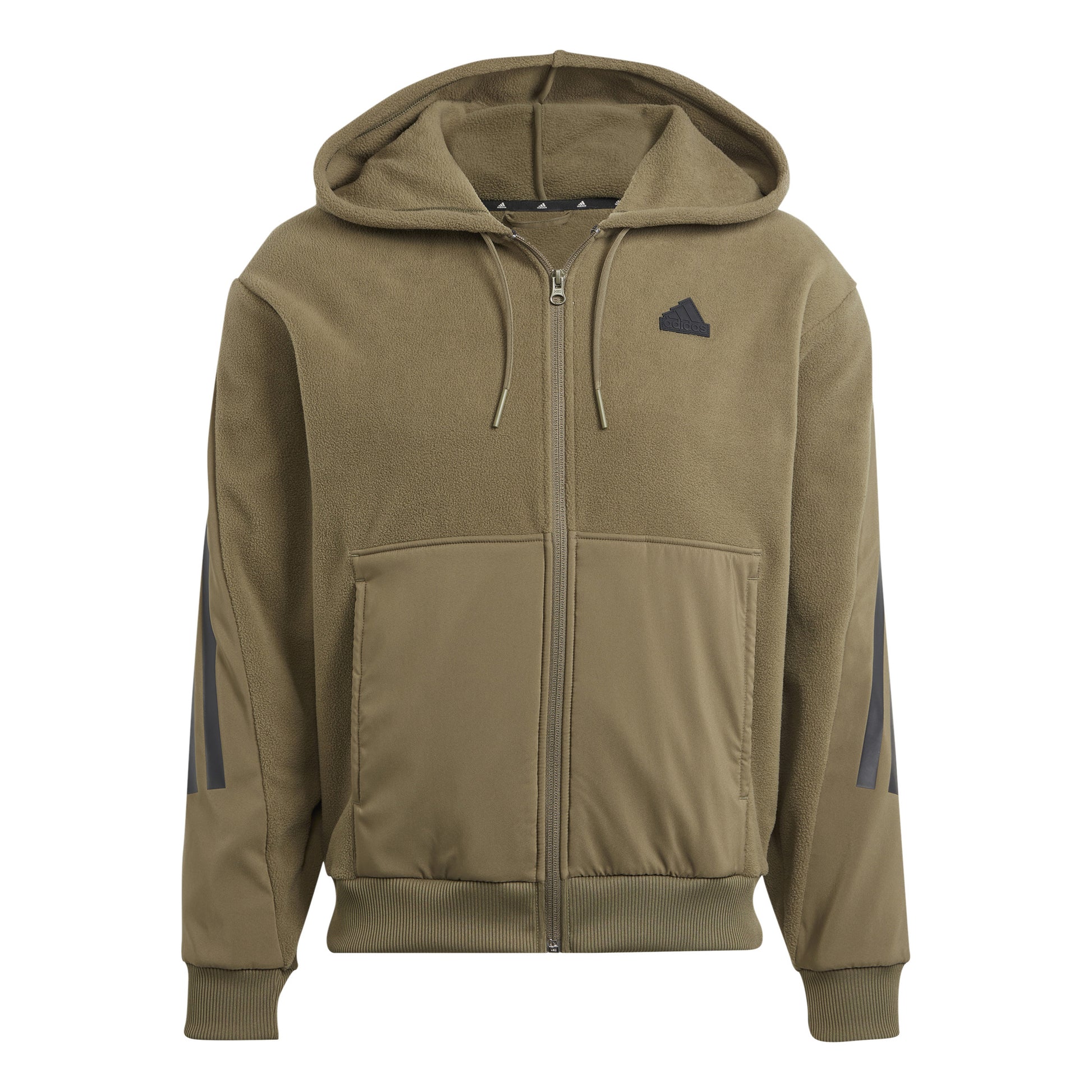 adidas Future Icon 3 Stripes Mikina s kapucí Muži - olivová, černá