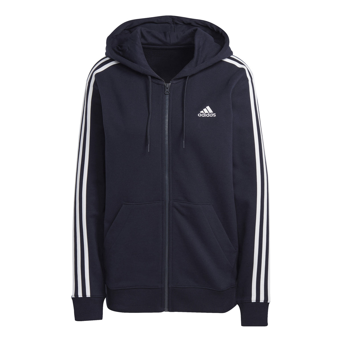 adidas 3Stripes Mikina s kapucí Dámy - tmavě modrá, bílá