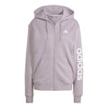 Linear French terry Full Zip Mikina s kapucí Dámy - šeříková, bílá