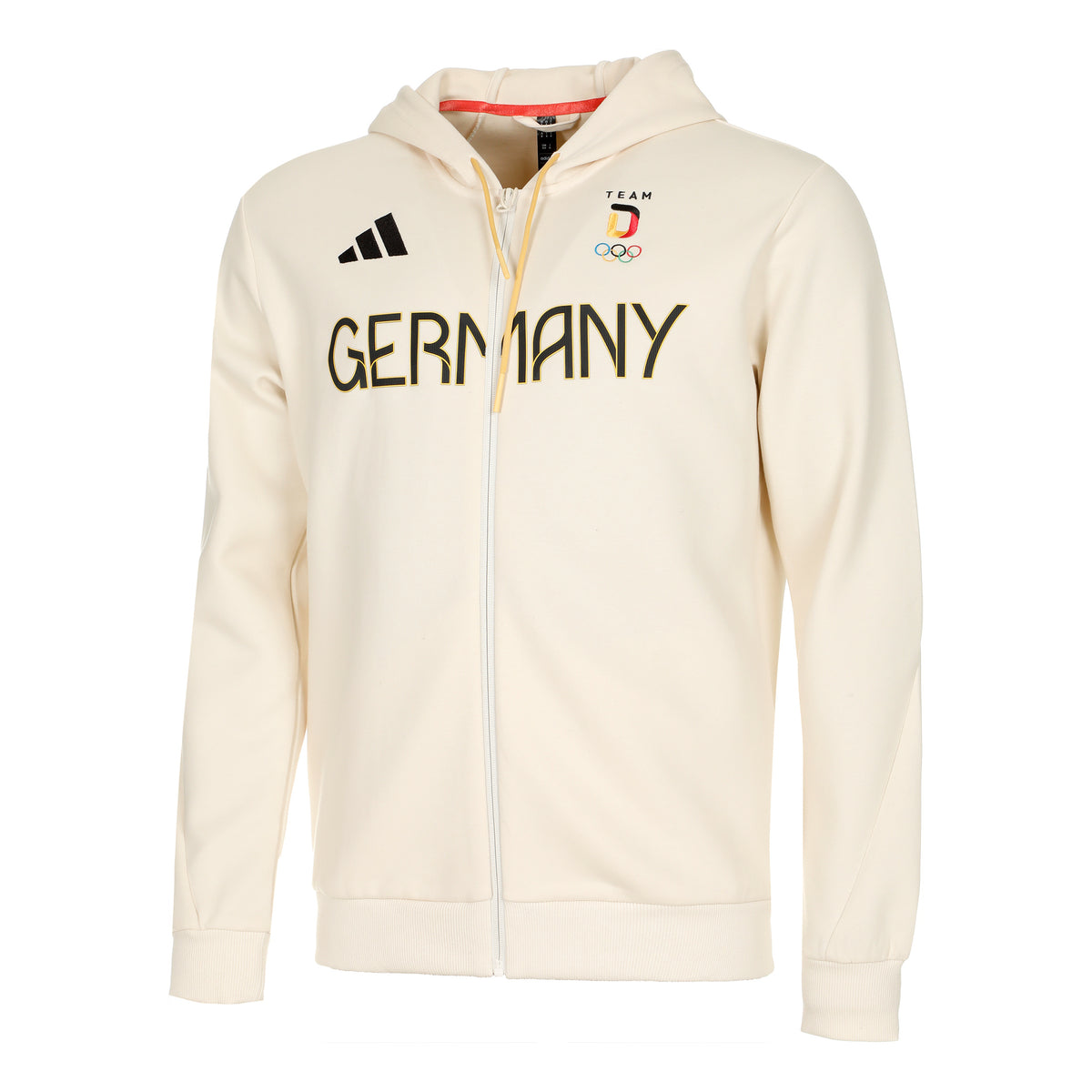 adidas Team Mikina s kapucí Muži - krémová,