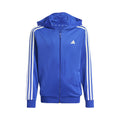 Training ES 3 Stripes Full-Zip Mikina s kapucí Děti - modrá, bílá