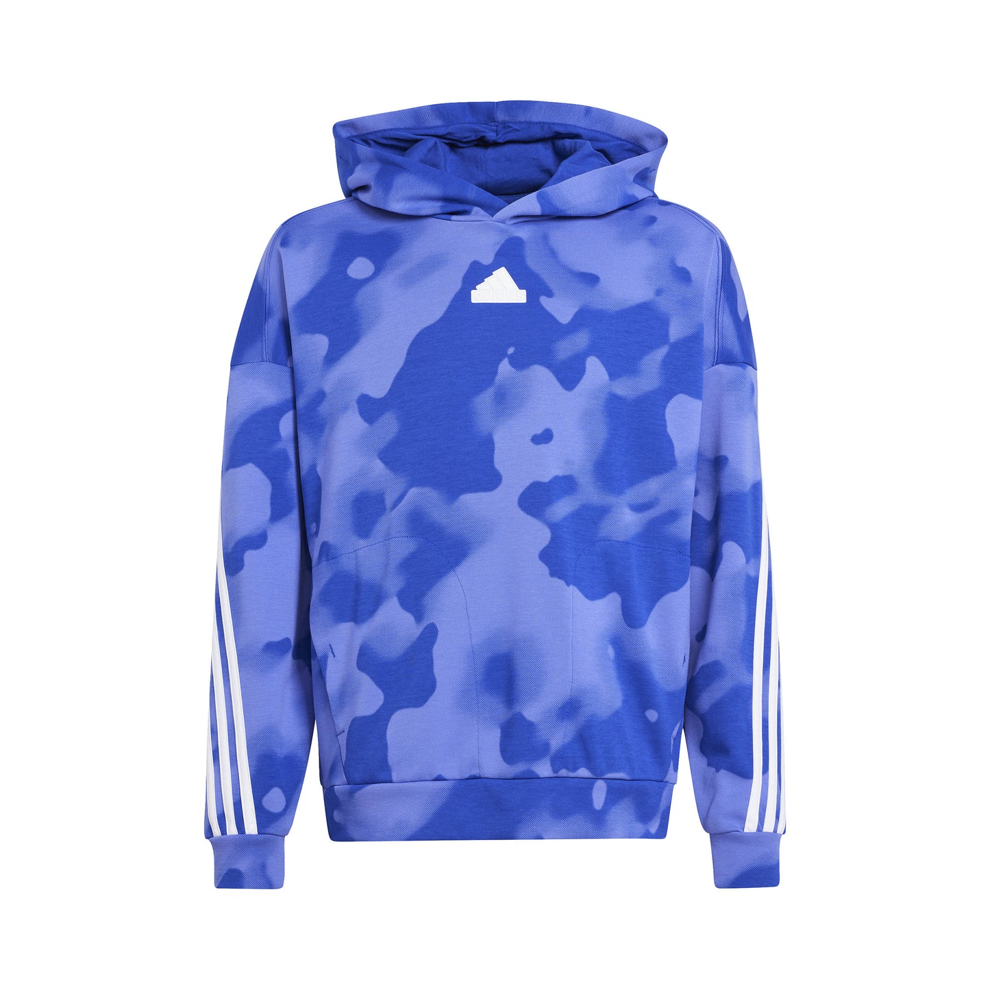 adidas Future Icon Camo Printed Hoody Chlapci - modrá, bílá