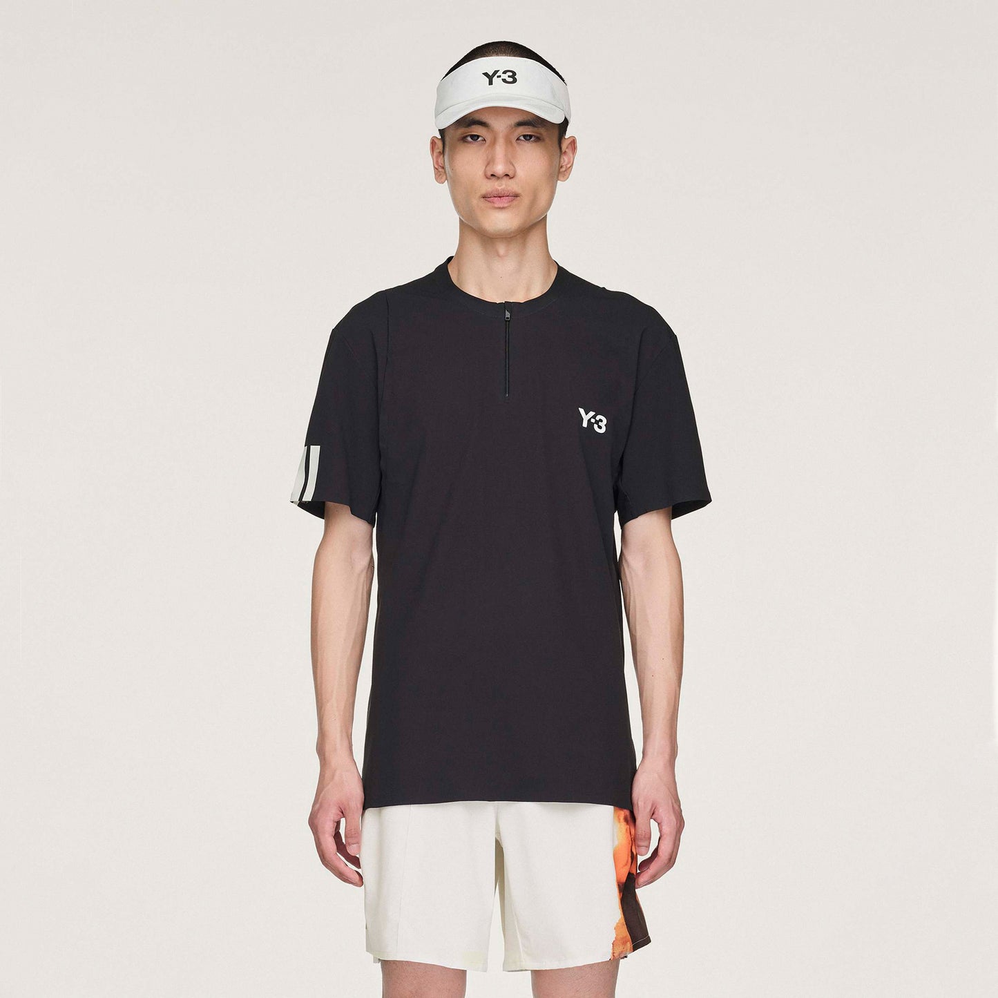 adidas Y-3 Zip Pólo Muži-Černá