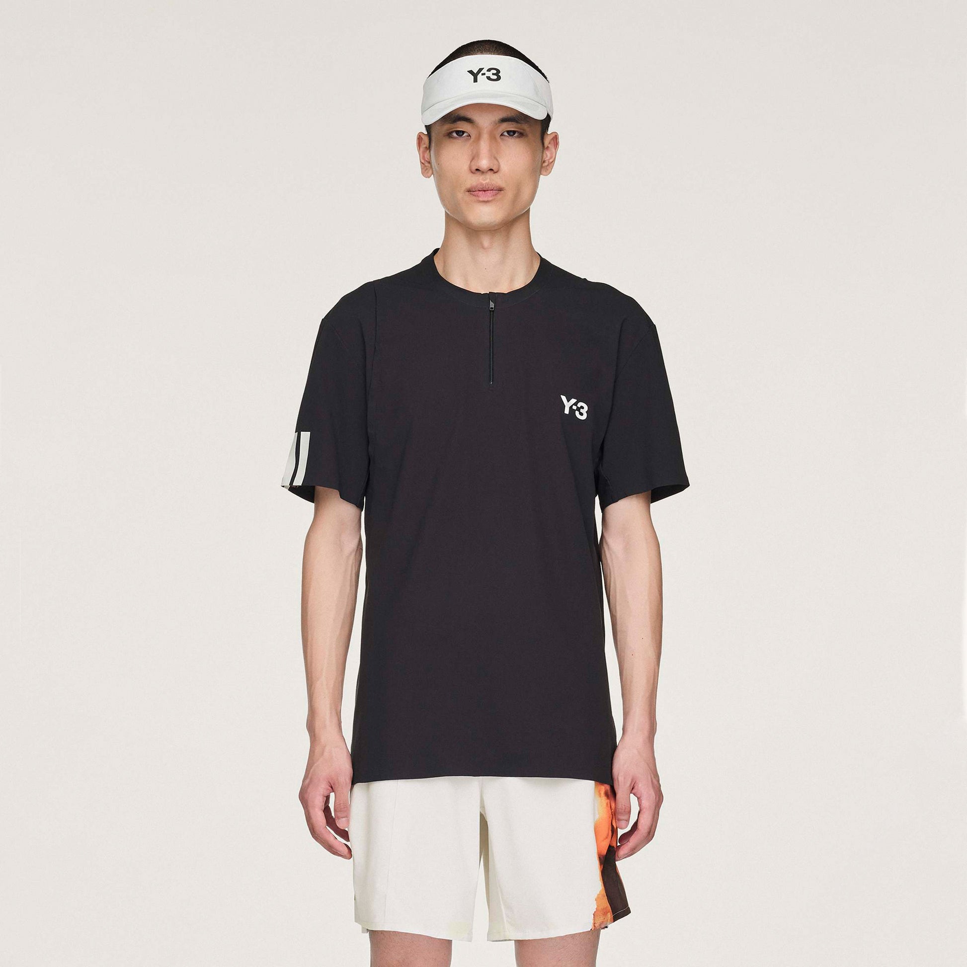 adidas Y-3 Zip Pólo Muži-Černá