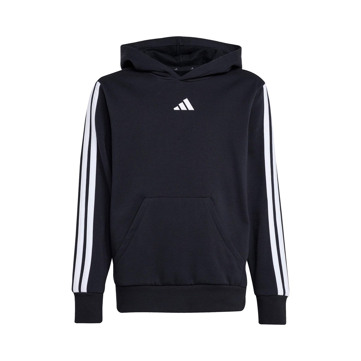 adidas 3Stripes Fleece Hoody Chlapci - černá, bílá