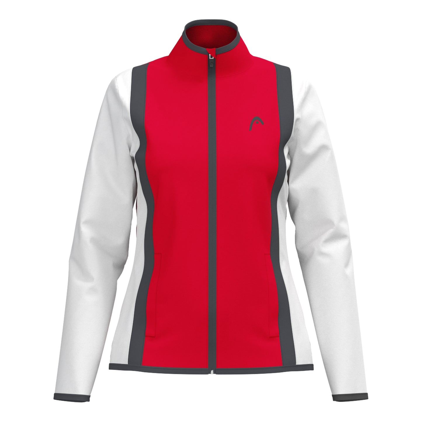 HEAD Club 25 Jacket Women Tréninková Bunda Dámy-Červená,Bílá