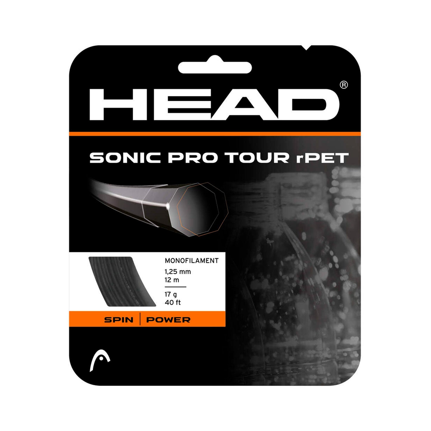 HEAD Sonic Pro Touch Výpletová sada 12m - antrazitová