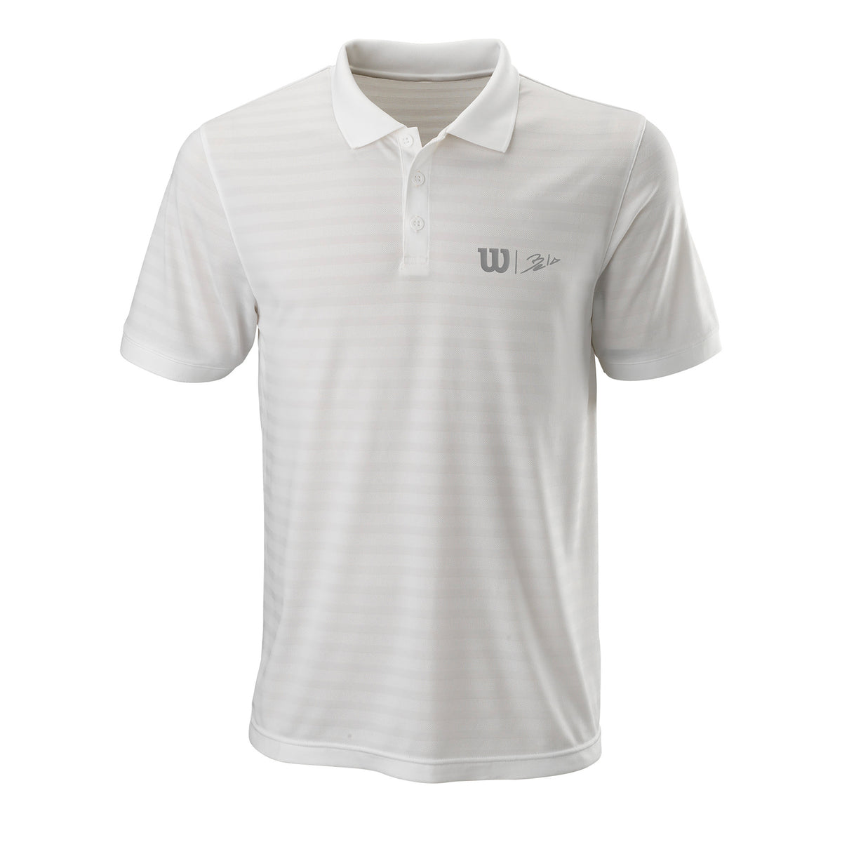 Wilson Bela Stripe II Pólo Muži - bílá,