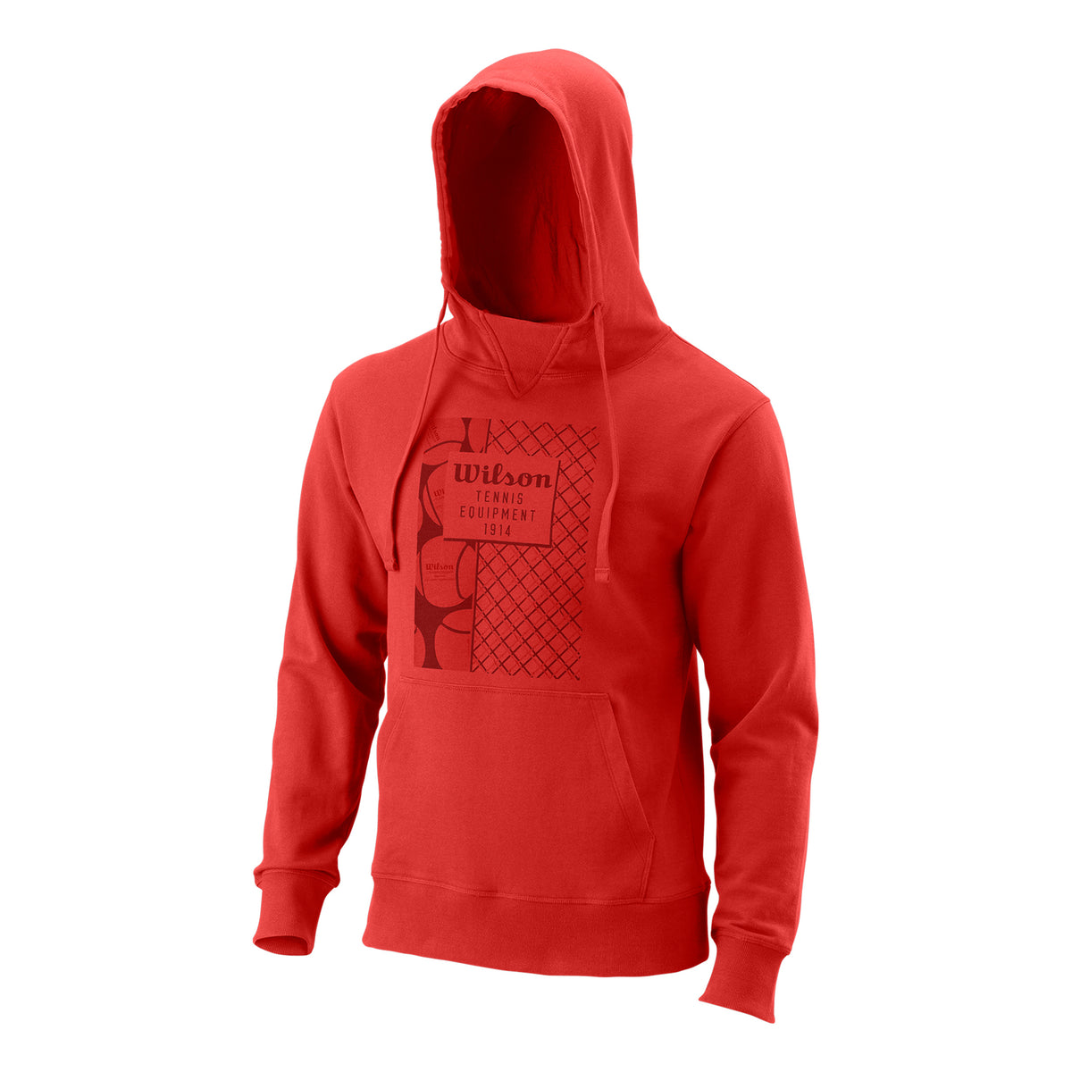 Wilson Equip Eco CTN Hoody Muži - červená,