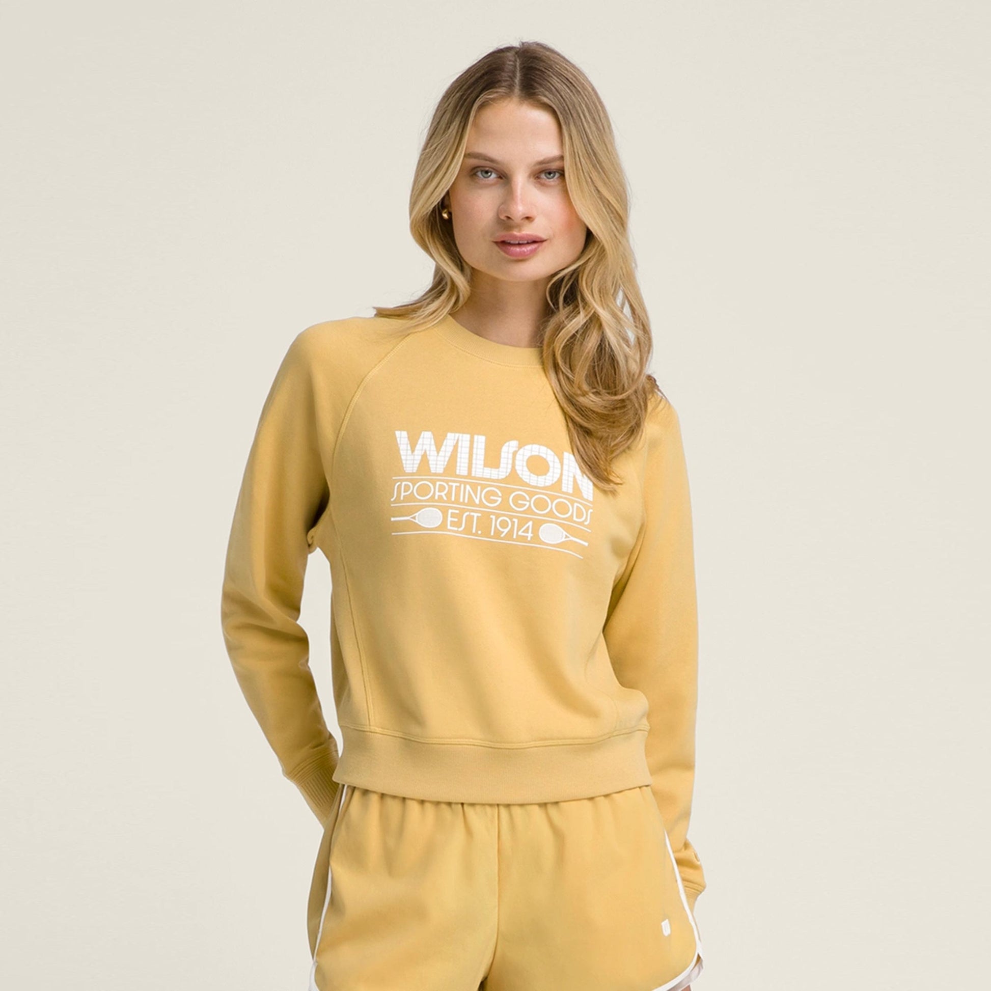 Wilson Sideline Crew Mikina Dámy-Žluto-zlatá