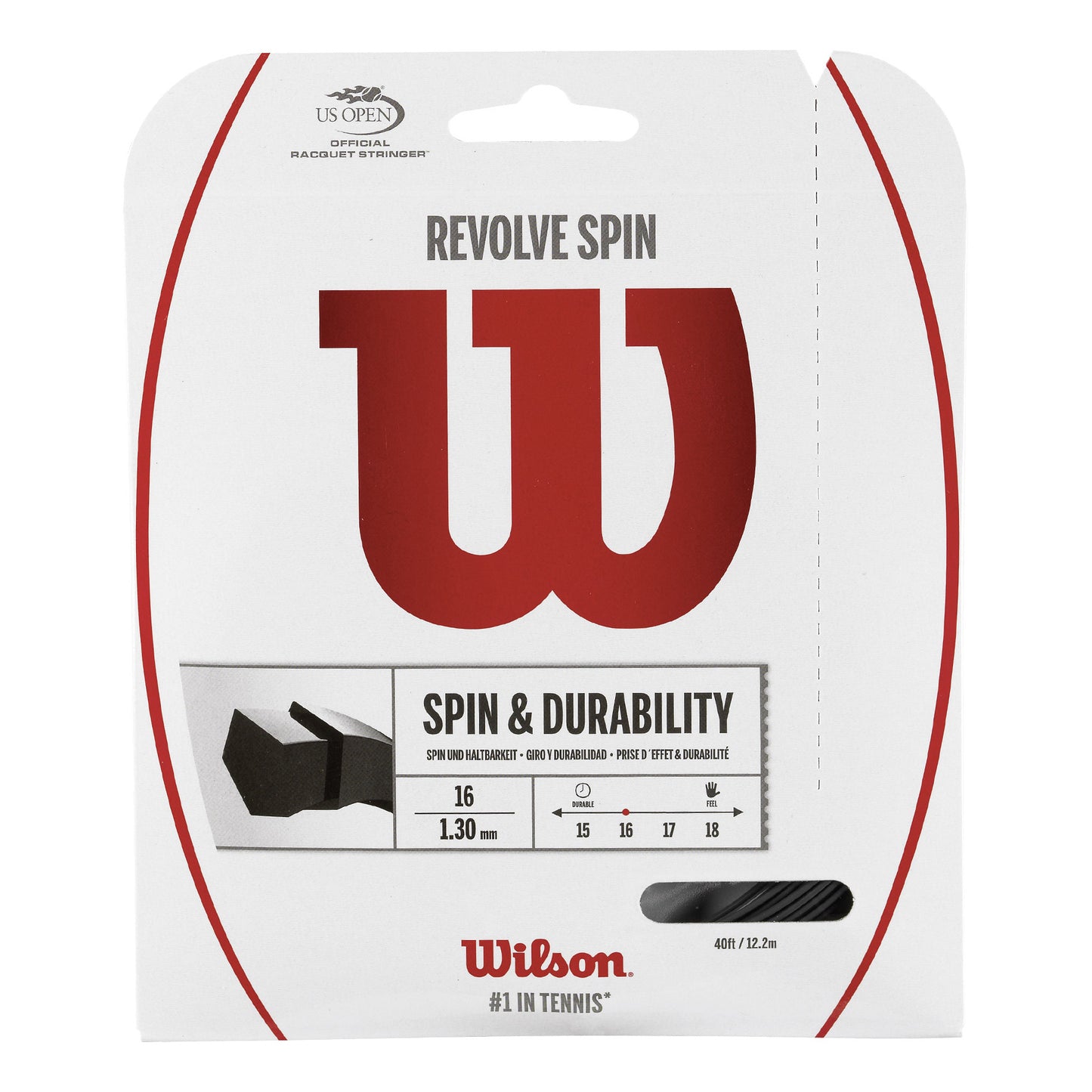 Wilson Revolve Spin Výpletová Sada 12,2m-Černá