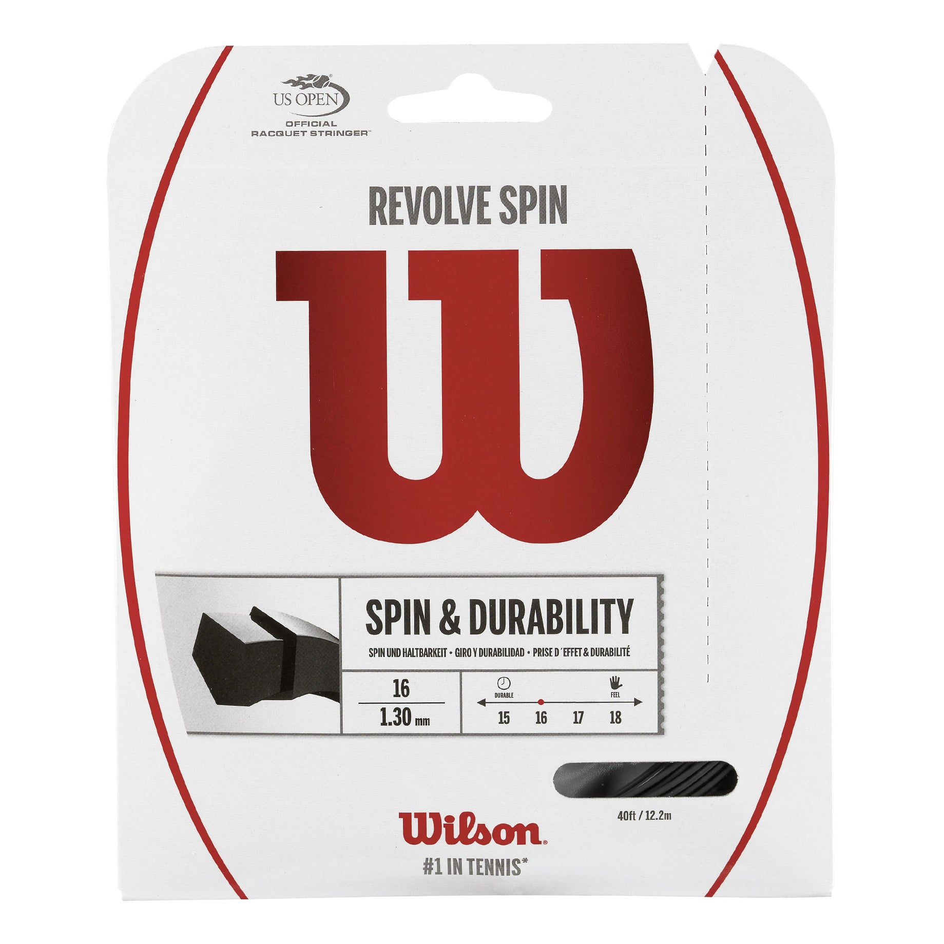 Wilson Revolve Spin Výpletová Sada 12,2m-Černá