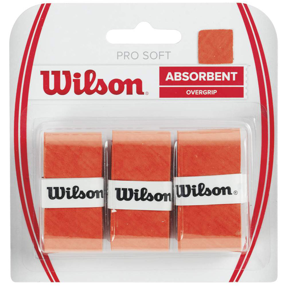 Wilson Soft Overgrip 3ks V Baleni-Oranžová