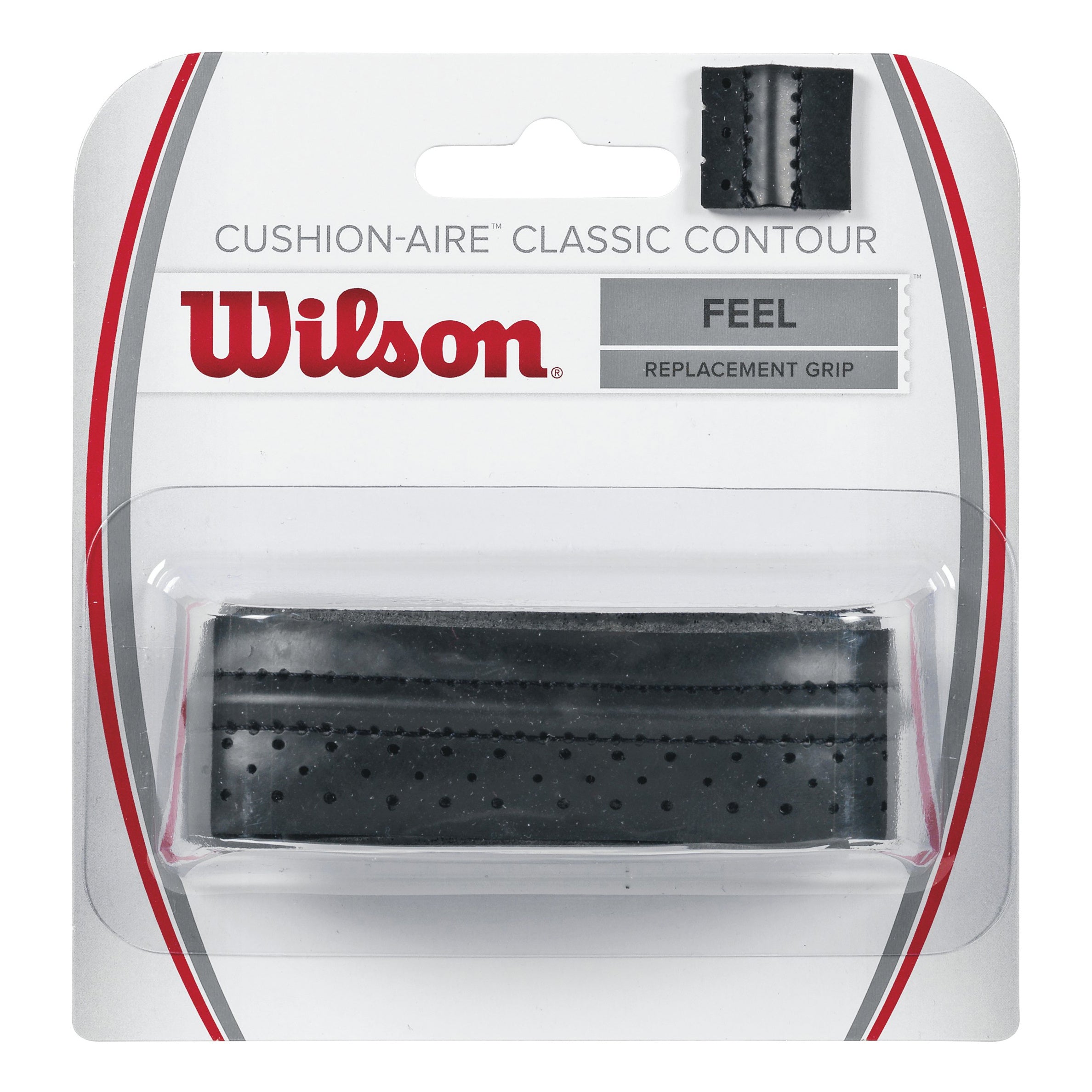 Wilson Tour Cushion-Aire Classic Contour 1ks V Balení-Černá