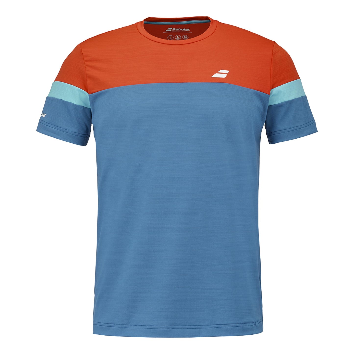 Babolat Crew Neck Tričko Muži - tmavě modrá, oranžová
