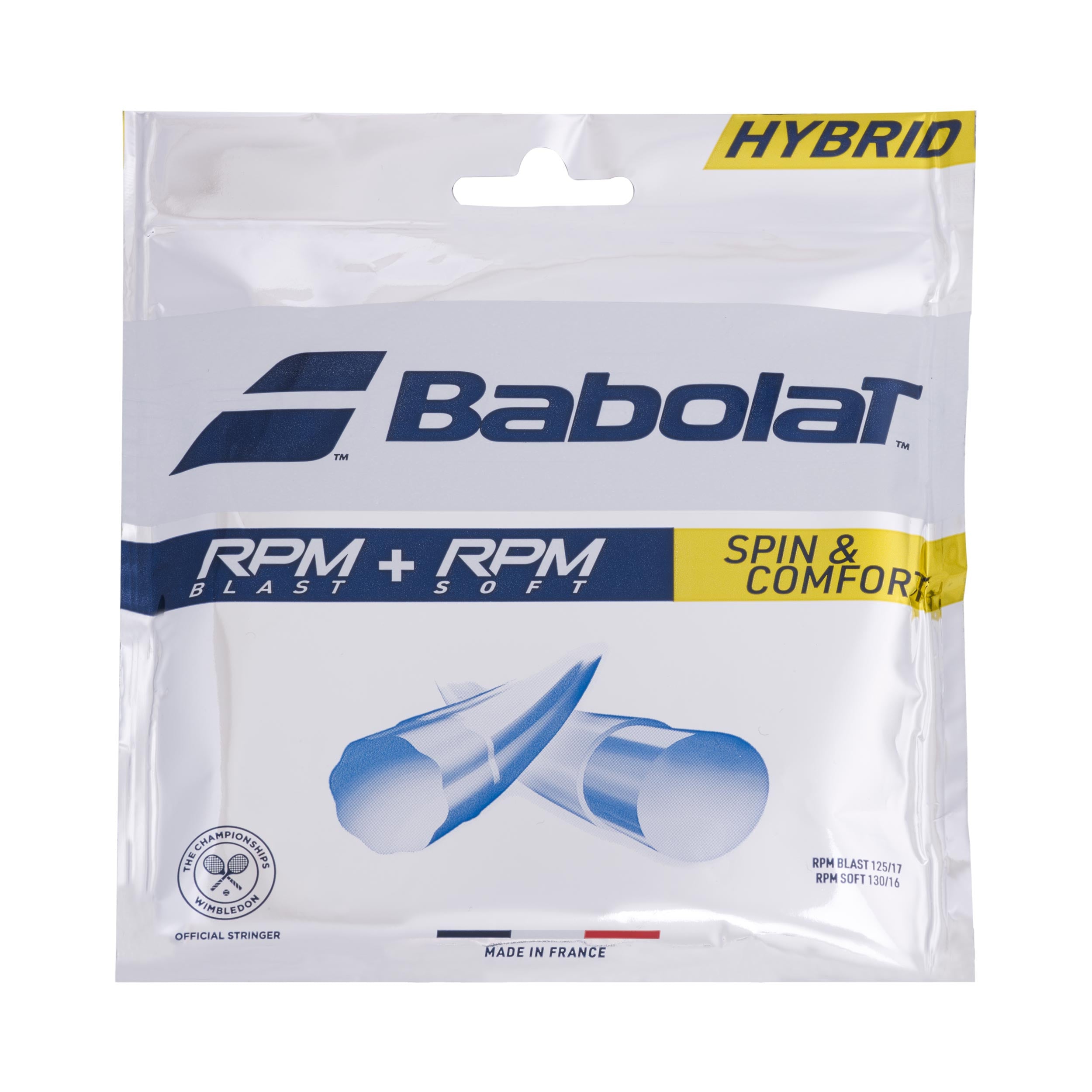 Babolat RPM Blast 125 + RPM Soft 130 Výpletová Sada-Šedá