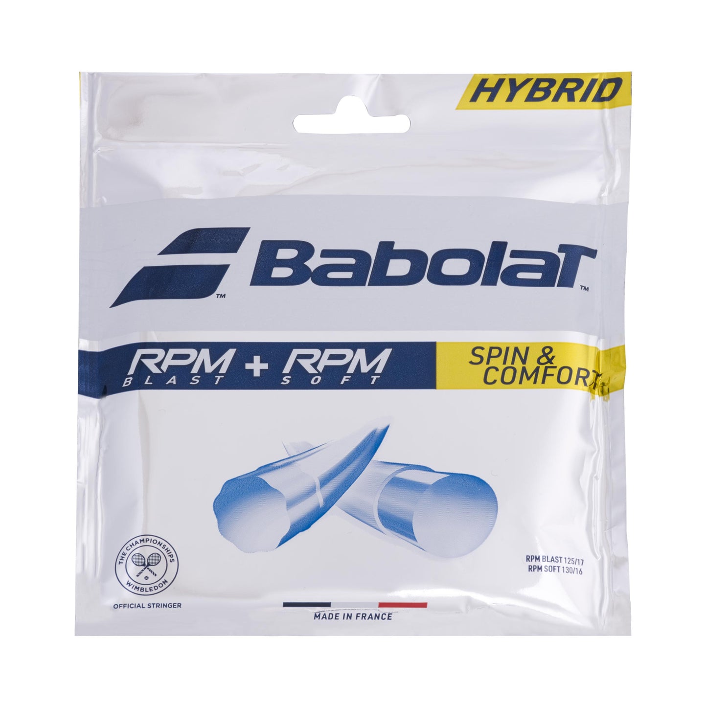 Babolat RPM Blast 125 + RPM Soft 130 Výpletová Sada-Šedá