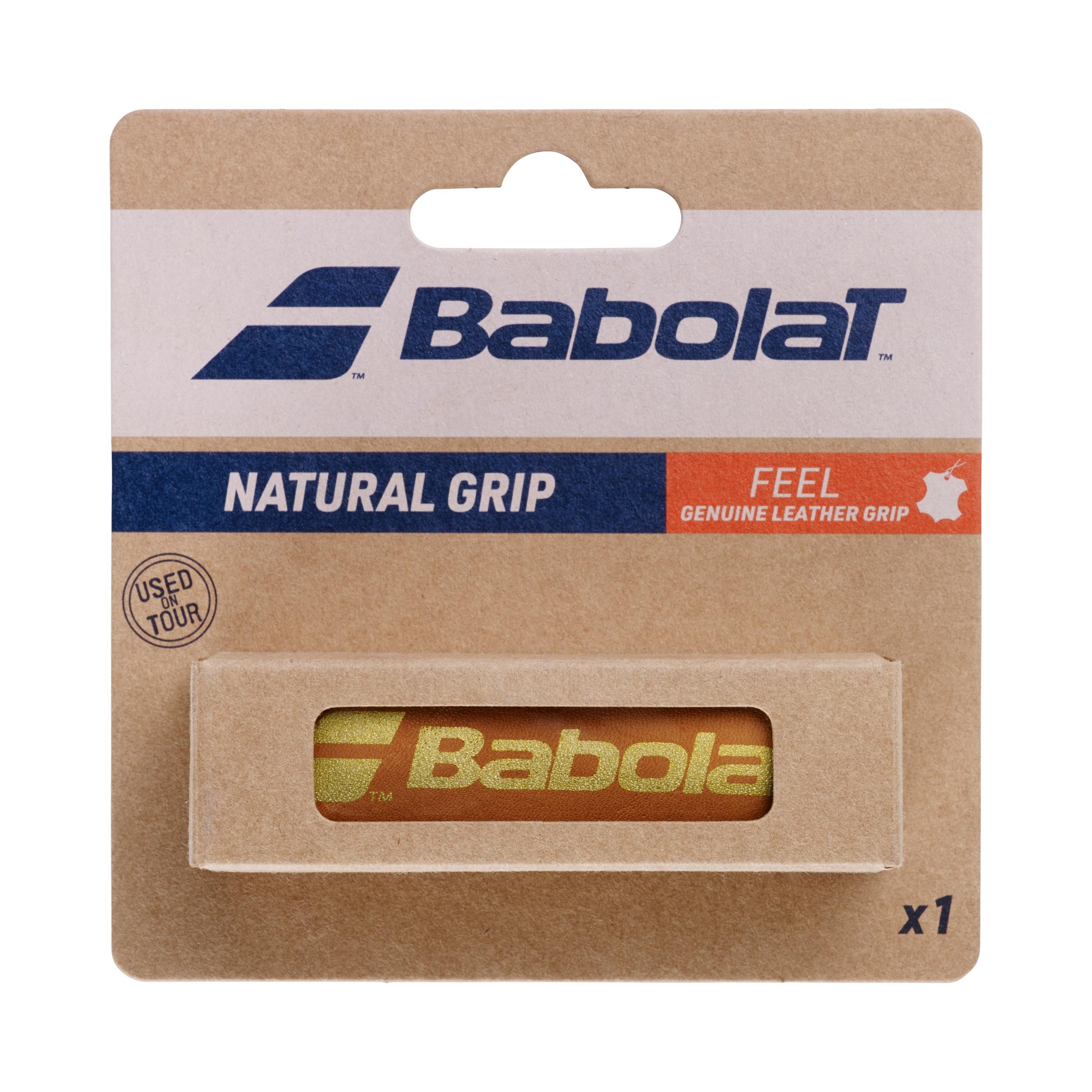 Babolat Natural Grip 1ks V Balení-Hnědá