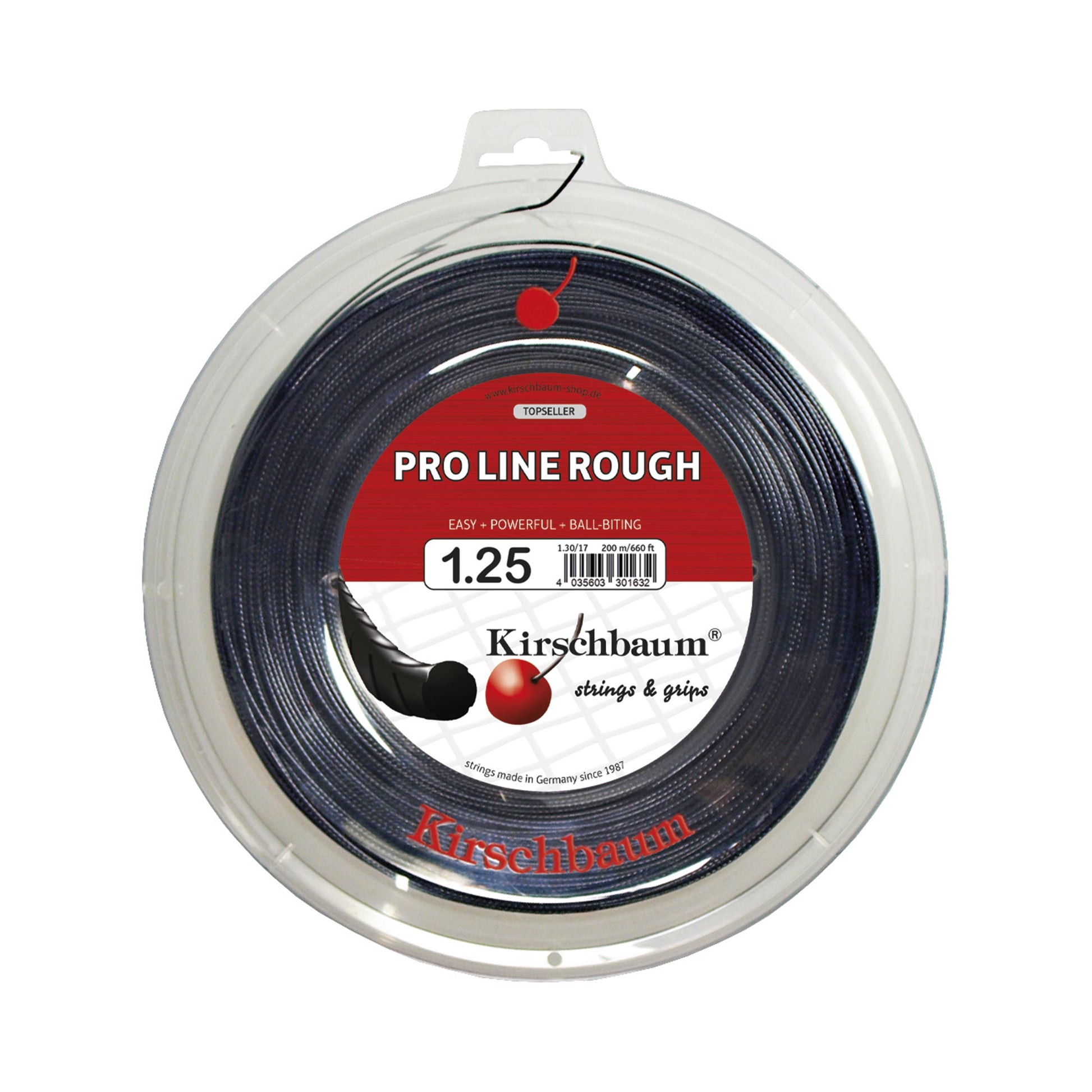Kirschbaum Pro Line Rough Výplet-Role 200m-Černá