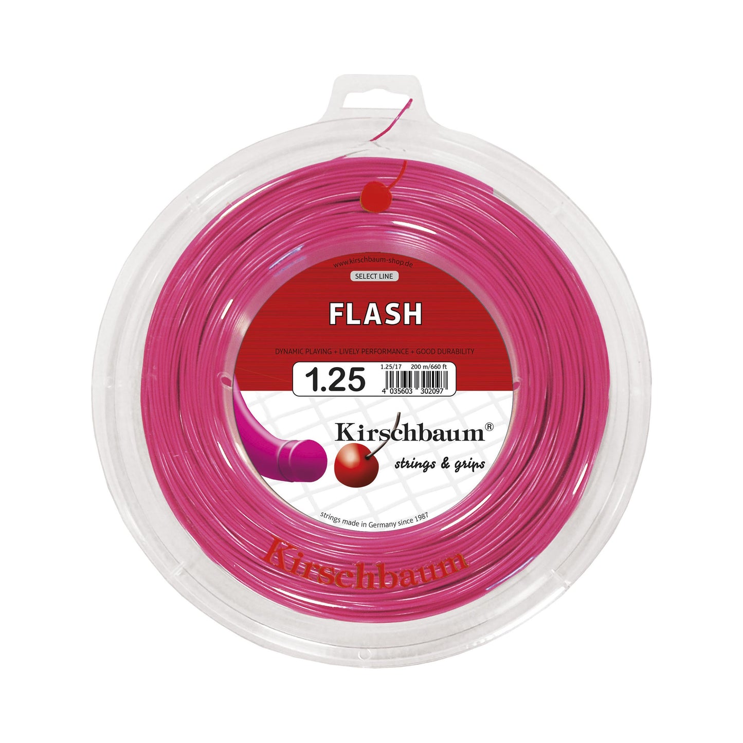 Kirschbaum Flash Výplet-Role 200m-Růžová