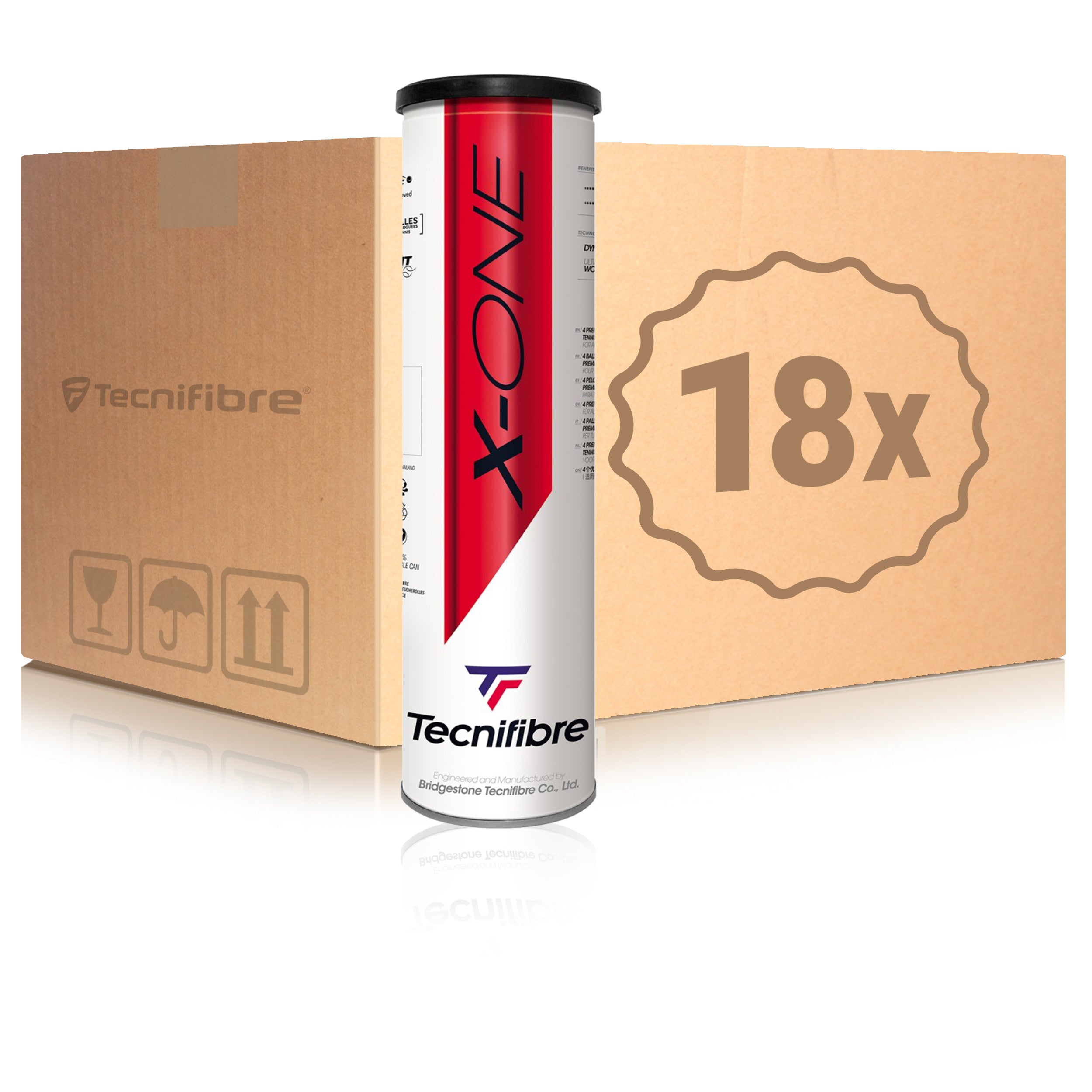 Tecnifibre 18 x 4ks v dóze X-One V kartónu