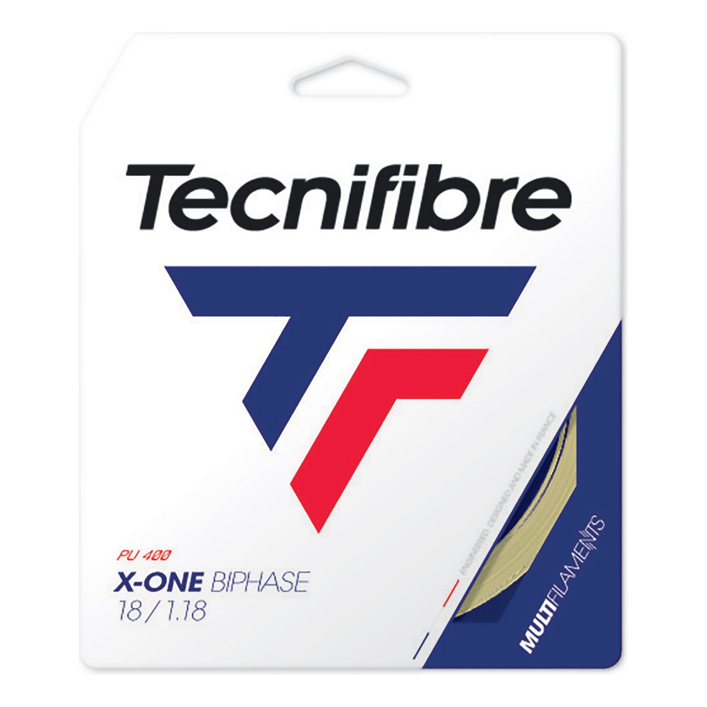 Tecnifibre X-One Biphase 12m Výpletová Sada-Přírodní Barvy