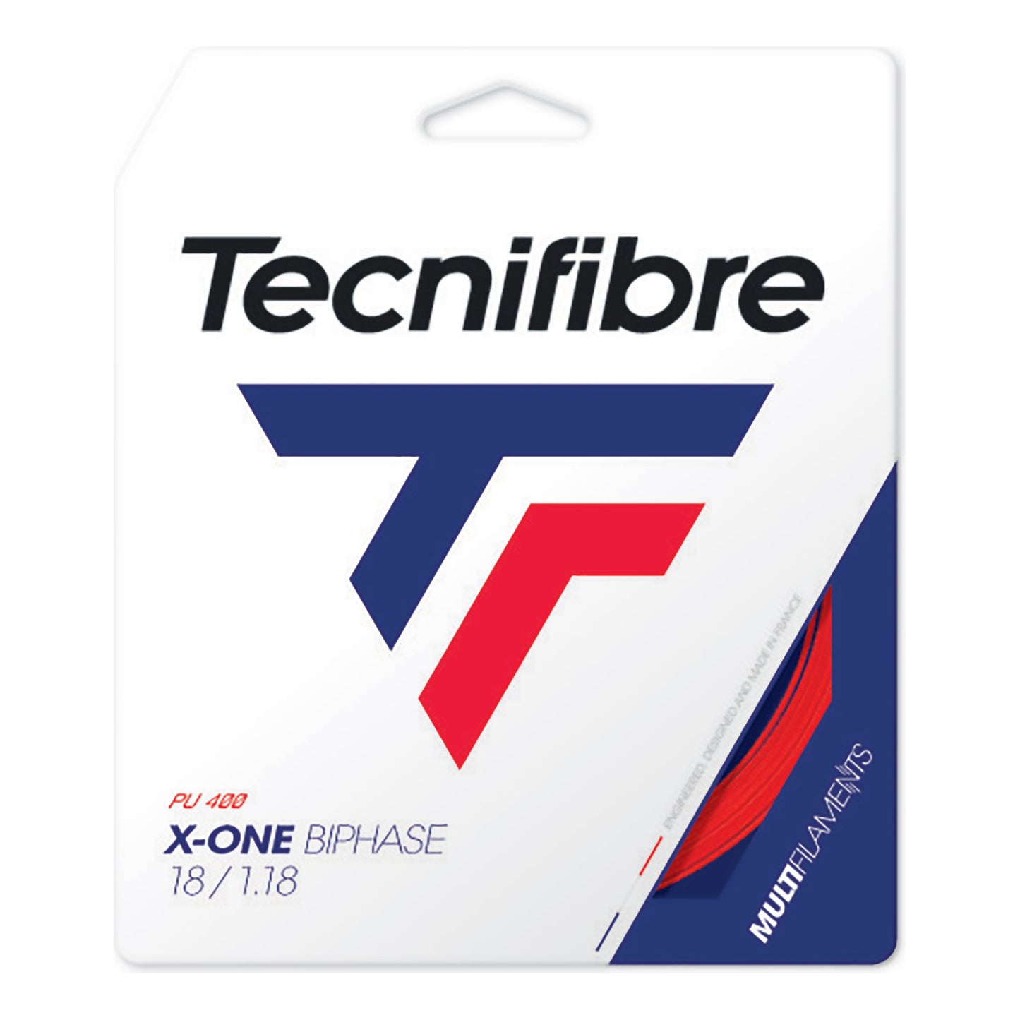 Tecnifibre X-One Biphase 12m Výpletová Sada-Červená