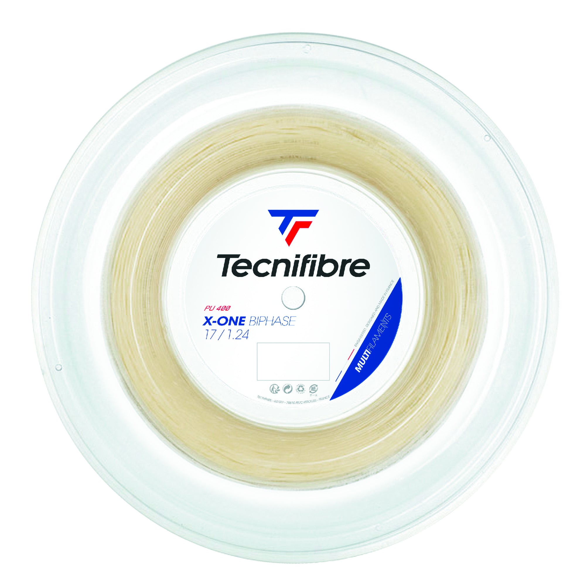 Tecnifibre X-One Biphase 200m Výplet-Role-Přírodní Barvy