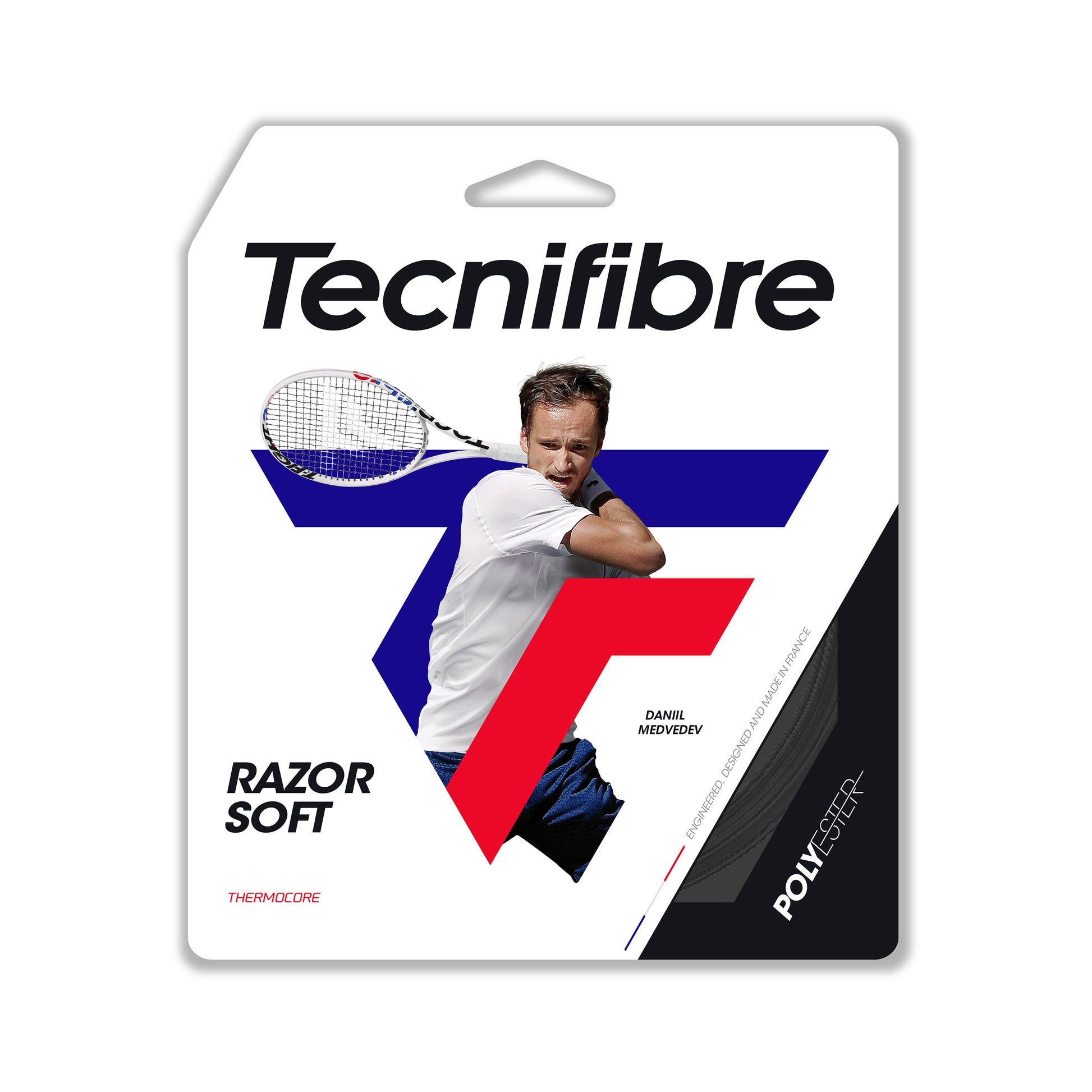 Tecnifibre Razor Soft 12m Výpletová Sada-Šedá