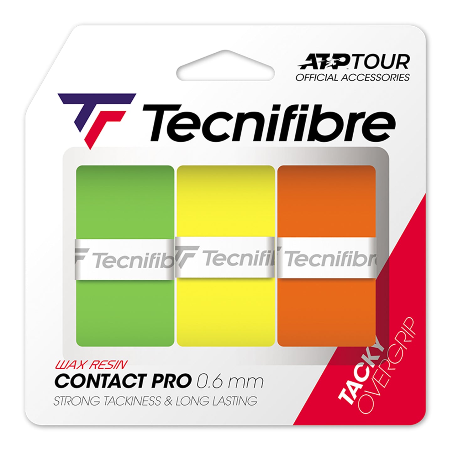 Tecnifibre Contact Pro Farbmix 3er 3ks V Baleni-Vícebarevné